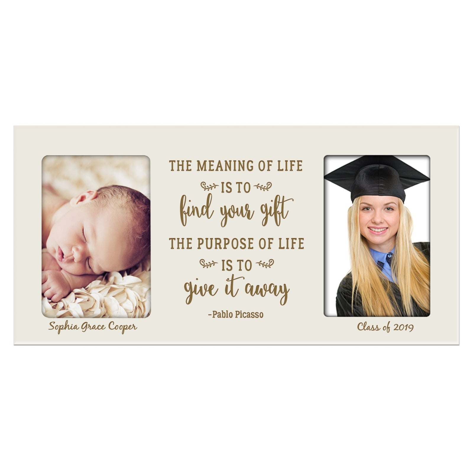 Personalized Graduation Double Photo Frame Gift - The Meaning - LifeSong Milestones