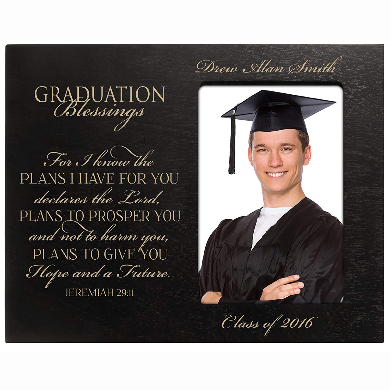 Personalized Graduation Picture Frame Gift - Graduation Blessings - LifeSong Milestones