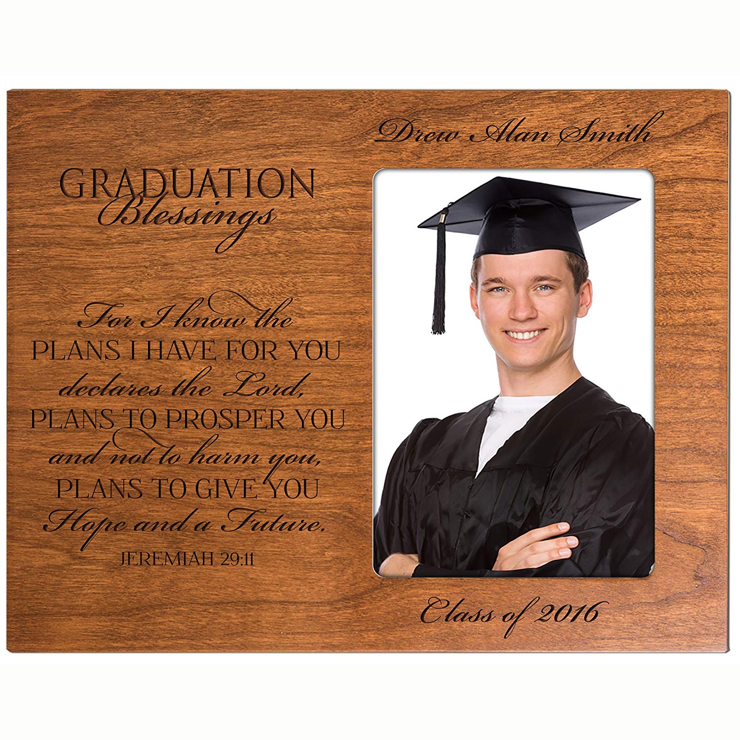 Personalized Graduation Picture Frame Gift - Graduation Blessings - LifeSong Milestones