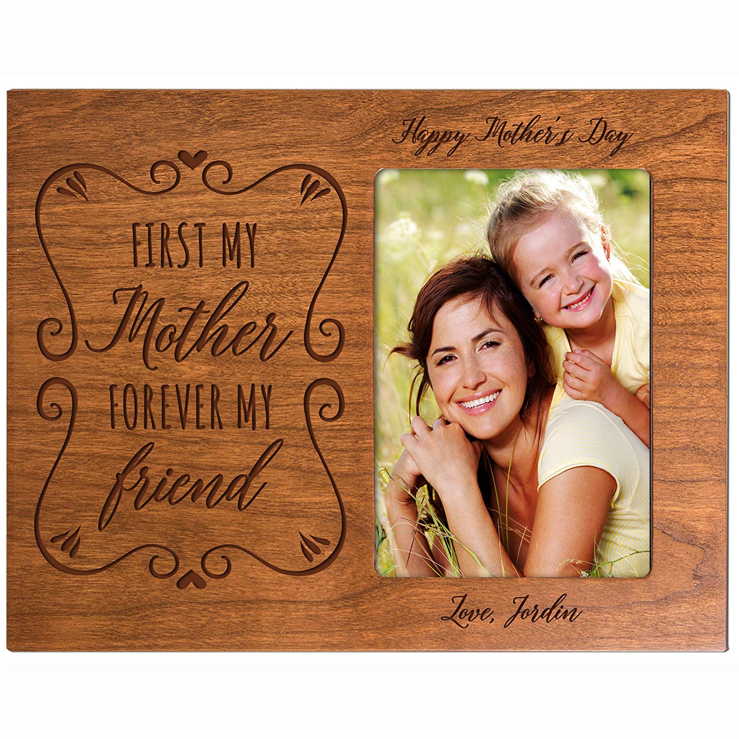 Personalized Happy Mother's Day Photo Frame - First My Mother - LifeSong Milestones