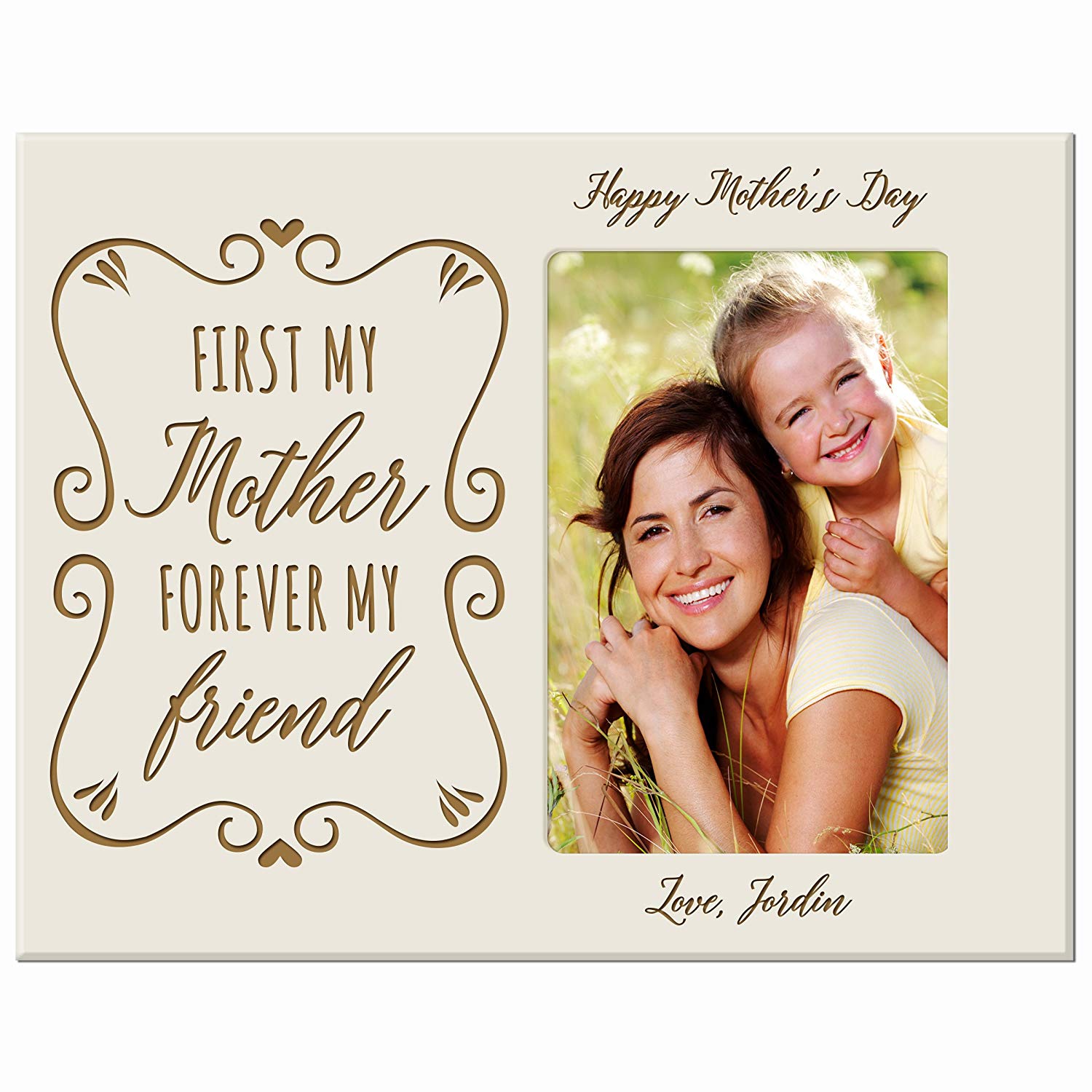 Personalized Happy Mother's Day Photo Frame - First My Mother - LifeSong Milestones