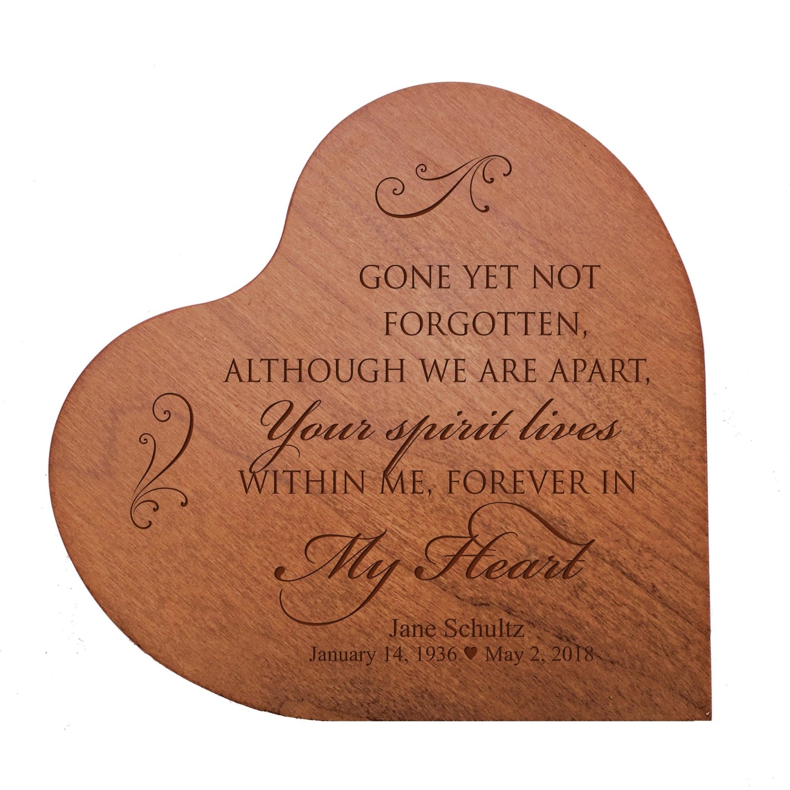 Personalized Heart Block Memorial Sympathy Gift for Loss of Loved One - LifeSong Milestones