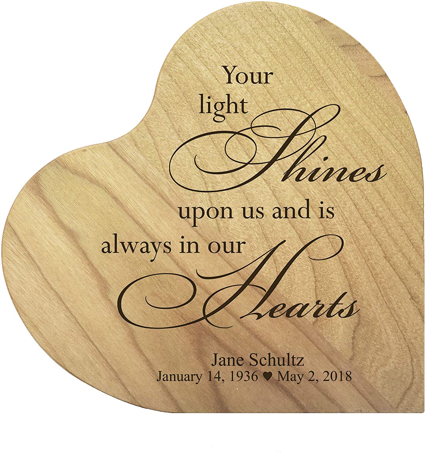 Personalized Heart Block Memorial Sympathy Gift for Loss of Loved One - LifeSong Milestones