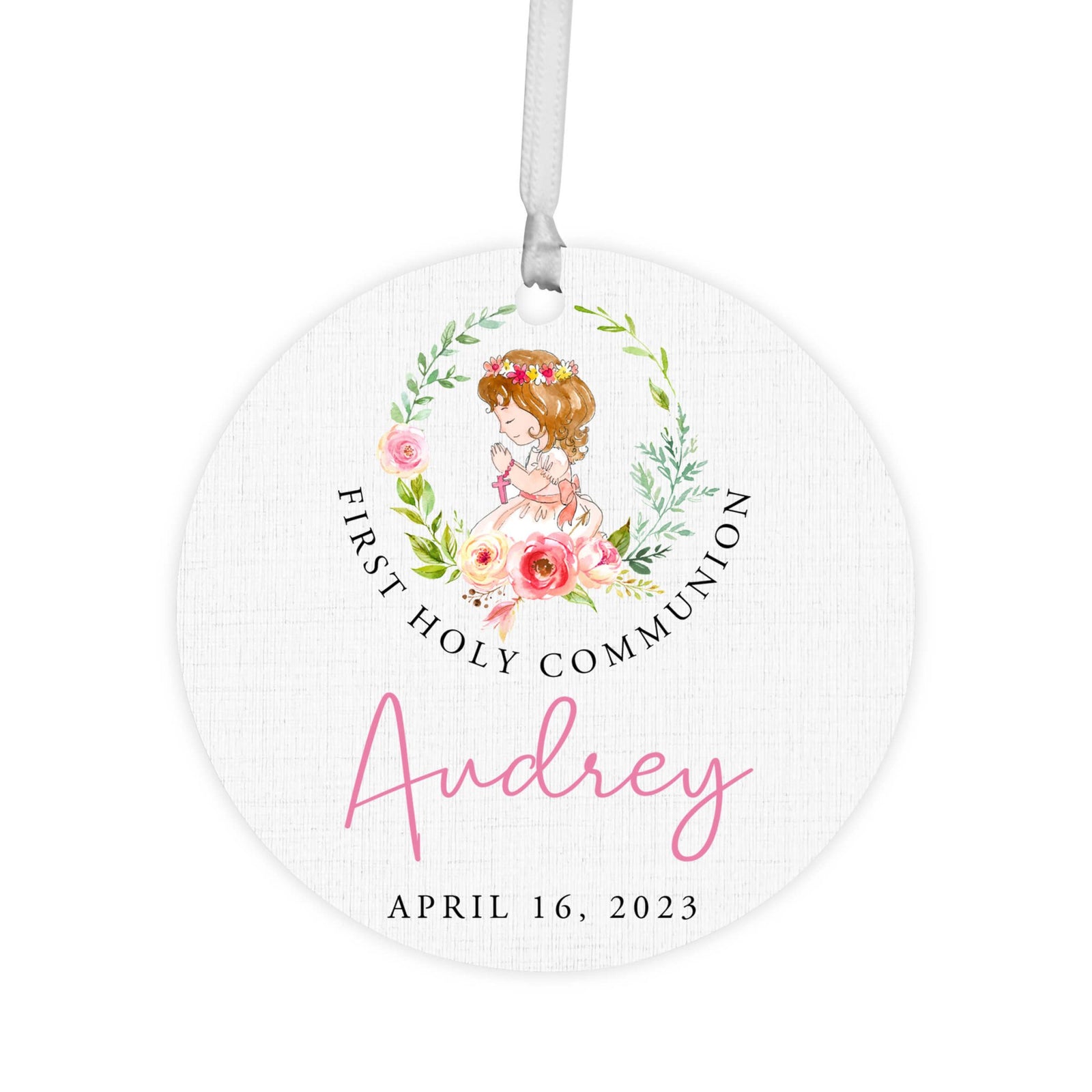 Personalized Holy Communion Wooden Ornament - May The Grace - LifeSong Milestones