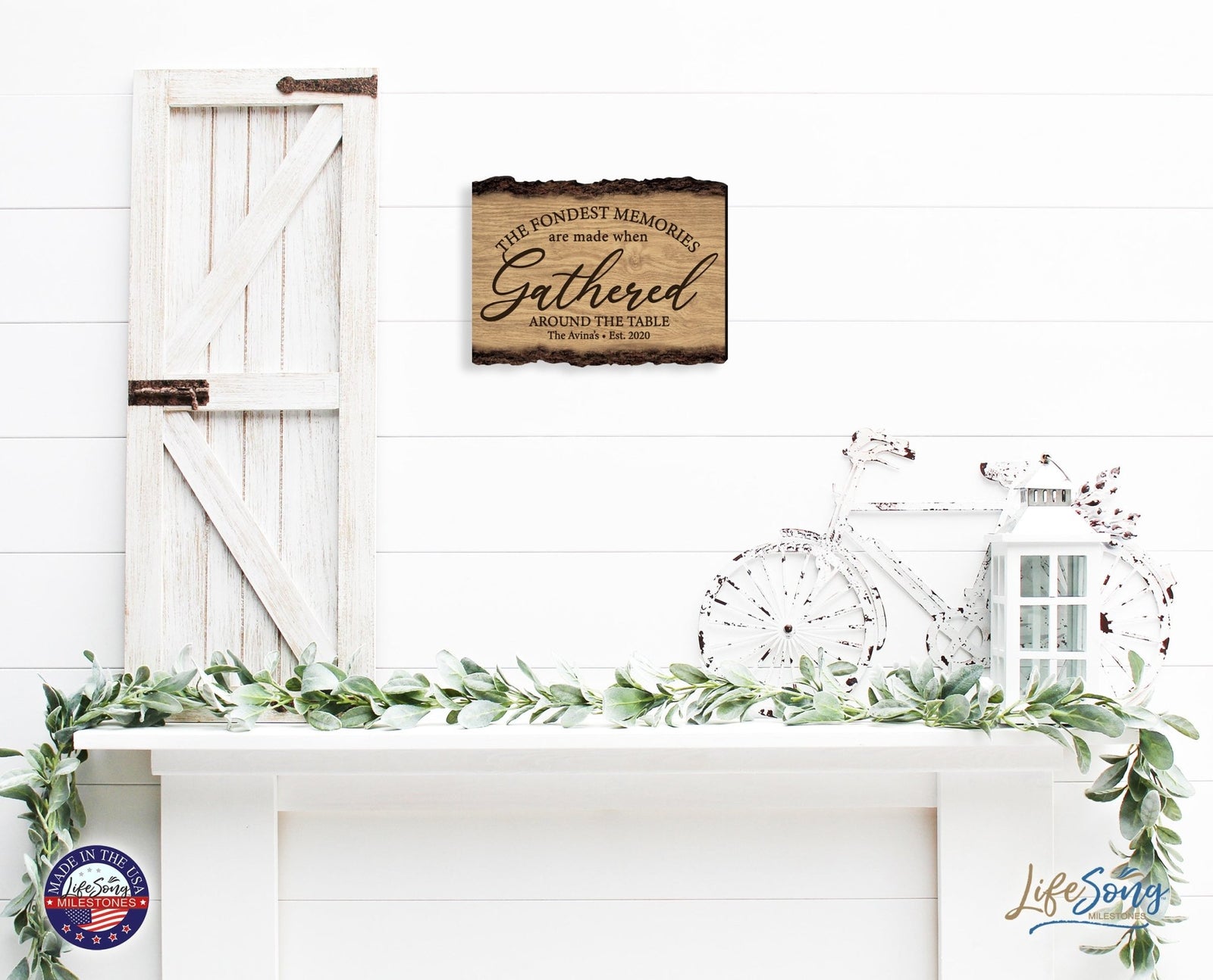 Personalized Home & Family Wooden Barky Plaque 12x9in - LifeSong Milestones