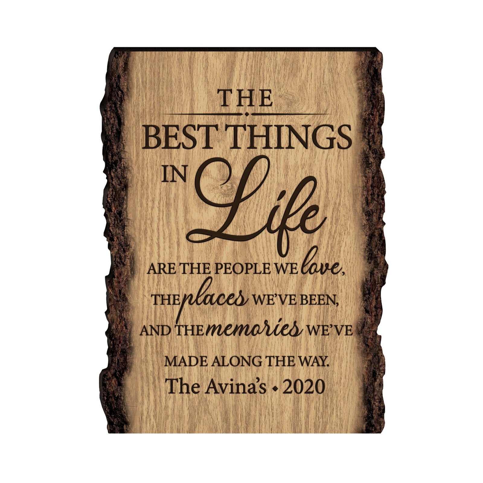 Personalized Home & Family Wooden Barky Plaque 12x9in - LifeSong Milestones