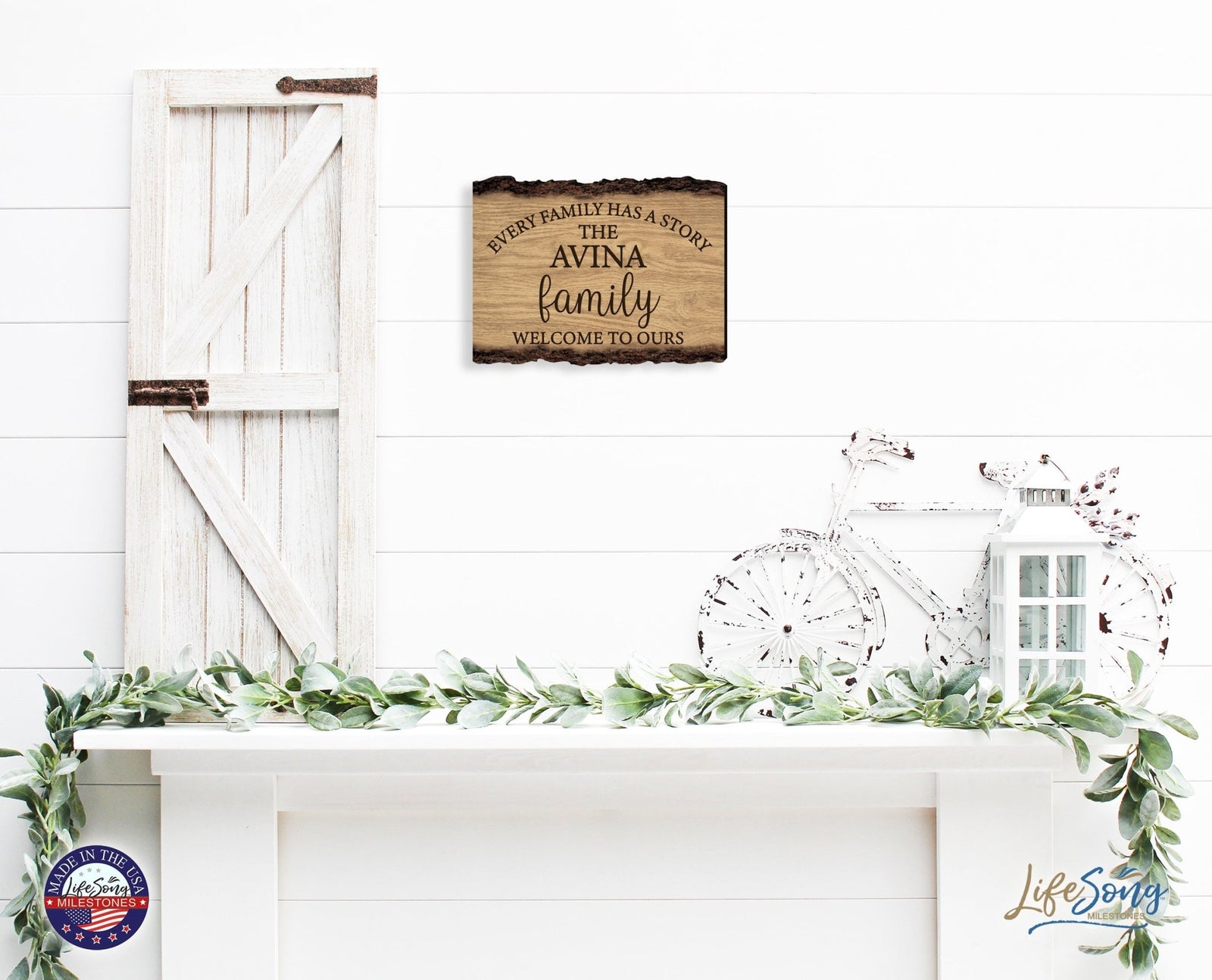 Personalized Home & Family Wooden Barky Plaque 12x9in - Every Family Has - LifeSong Milestones