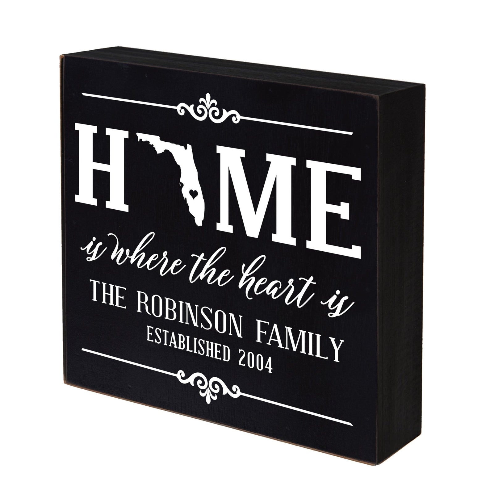 Personalized Home State Shadow Box 6x6 - Florida - LifeSong Milestones