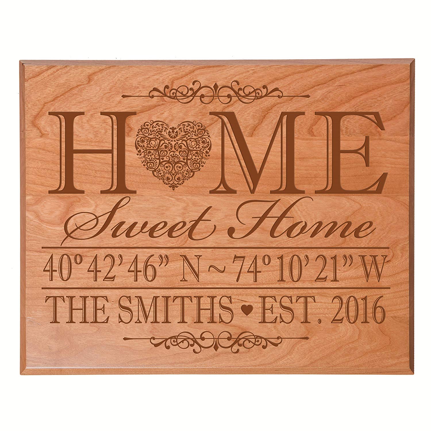 Personalized Home Wall Plaque Gift - Home Sweet Home - LifeSong Milestones