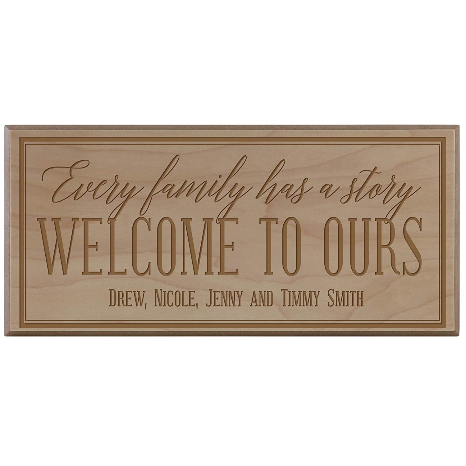 Personalized Home Wall Sign - Every Family Has A Story - LifeSong Milestones