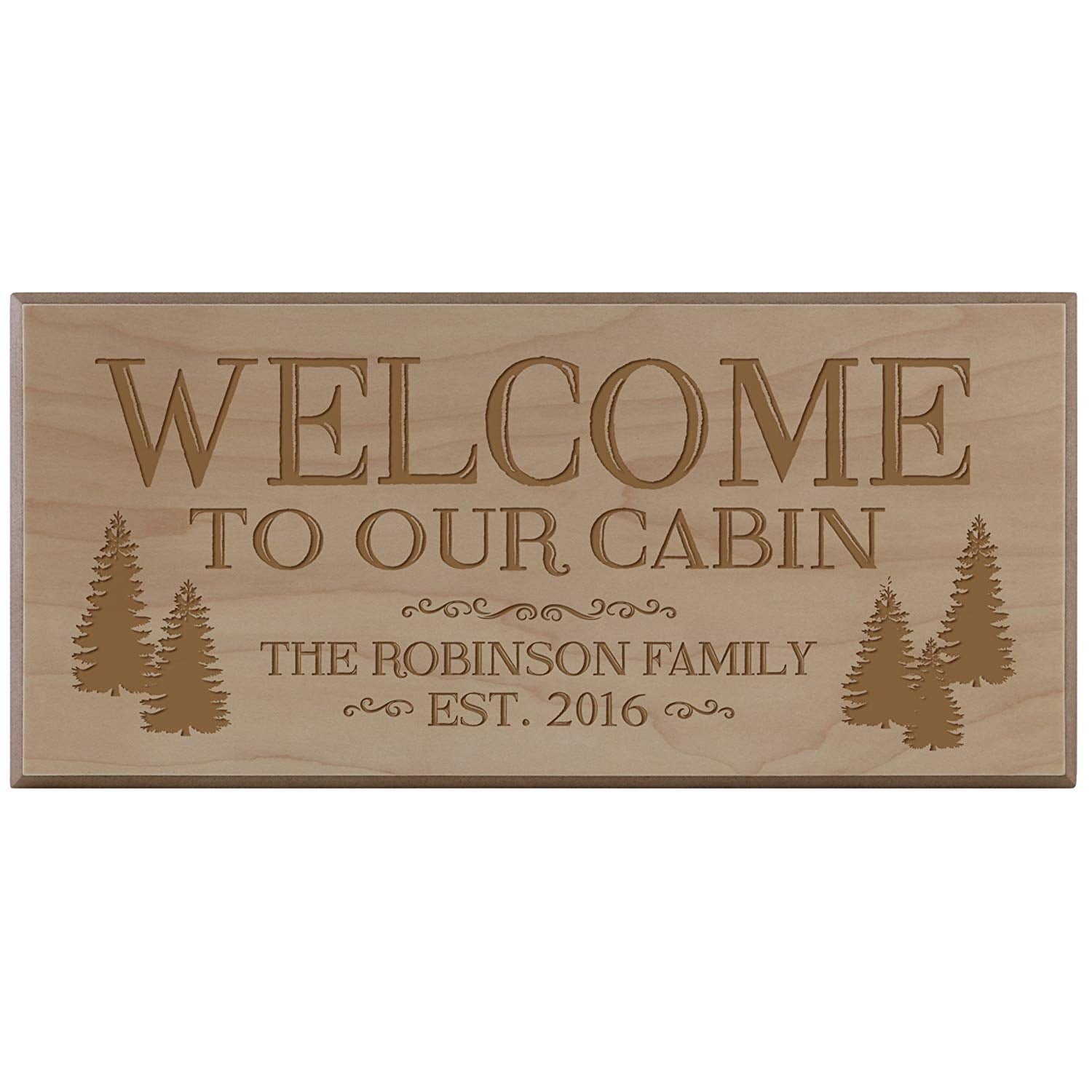 Personalized Home Wall Sign - Welcome To Our Cabin - LifeSong Milestones