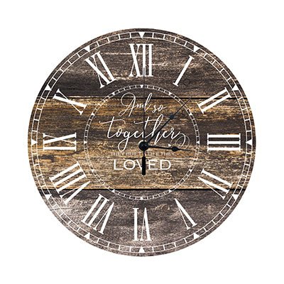 Personalized Inspirational Everyday Home and Family Wall Clock 12 x 12 x 0.125-(And So Together) - LifeSong Milestones