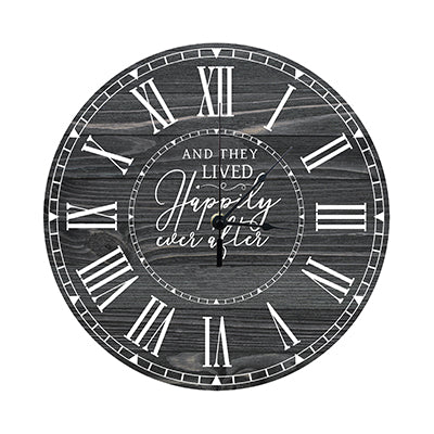 Personalized Inspirational Everyday Home and Family Wall Clock 12 x 12 x 0.125-(And They Lived) - LifeSong Milestones