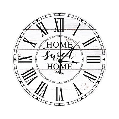 Personalized Inspirational Everyday Home and Family Wall Clock 12 x 12 x 0.125-(Home Sweet Home) - LifeSong Milestones