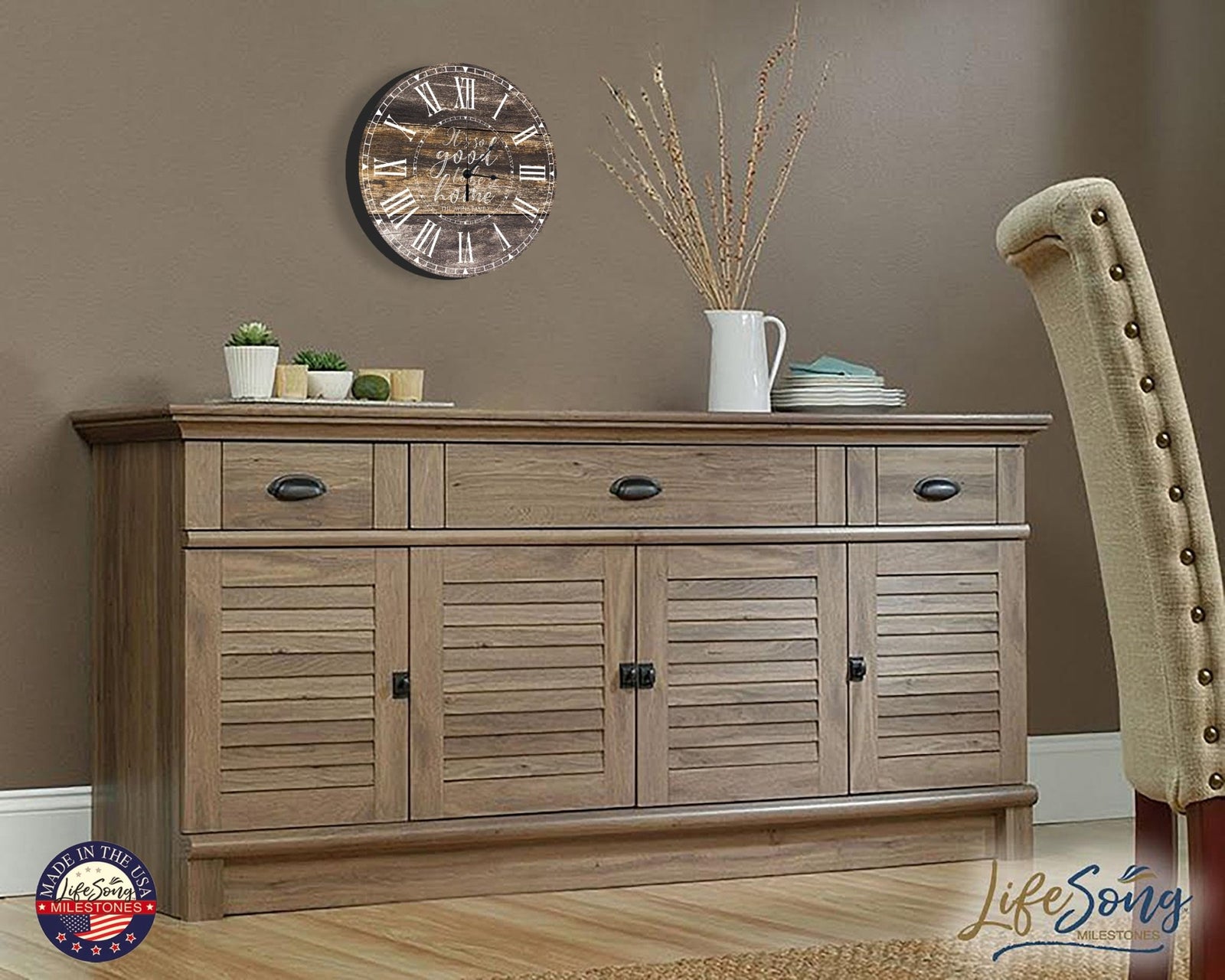 Personalized Inspirational Everyday Home and Family Wall Clock 12 x 12 x 0.125-(It’s so good) - LifeSong Milestones