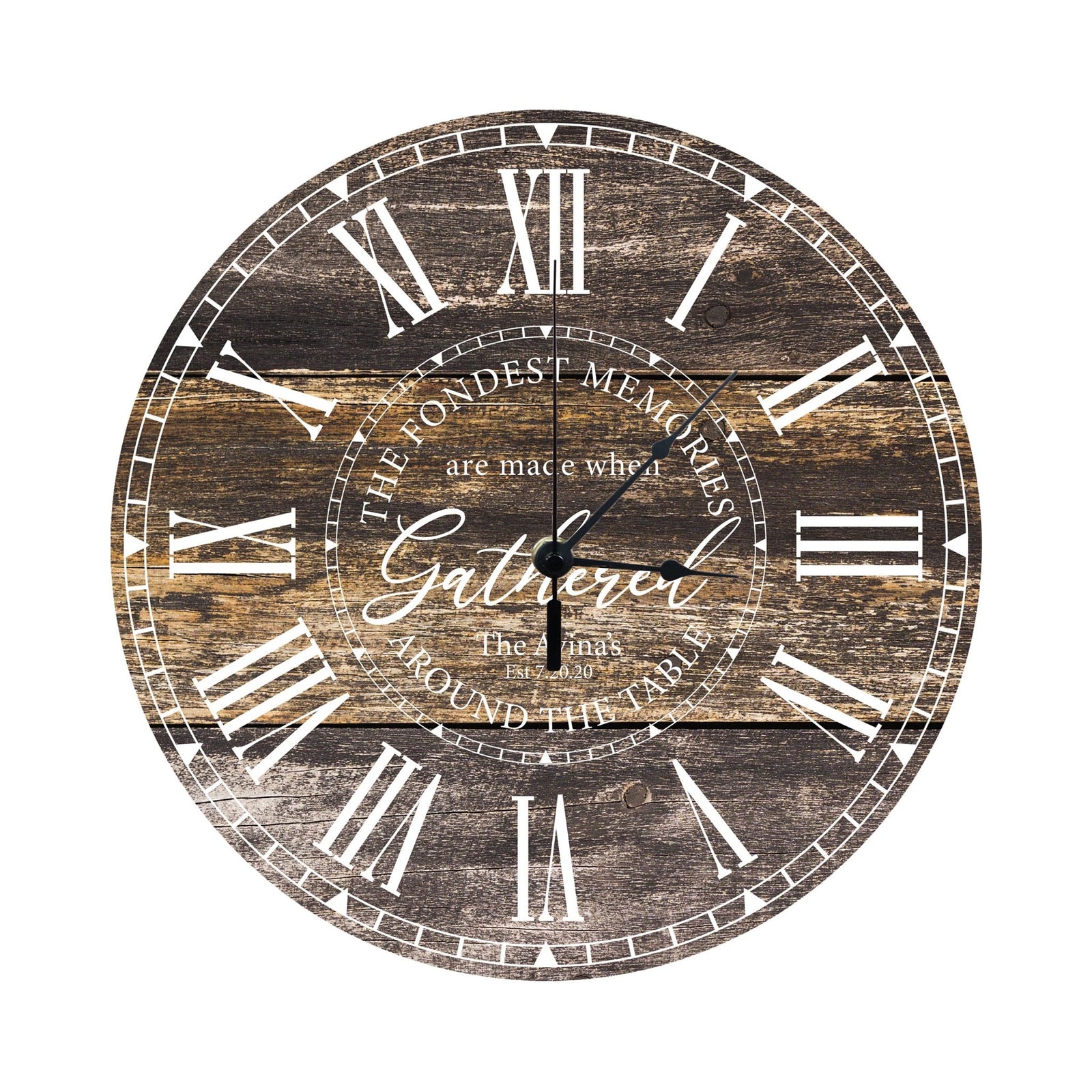 Personalized Inspirational Everyday Home and Family Wall Clock 12 x 12 x 0.125-(The Fondest Memories) - LifeSong Milestones