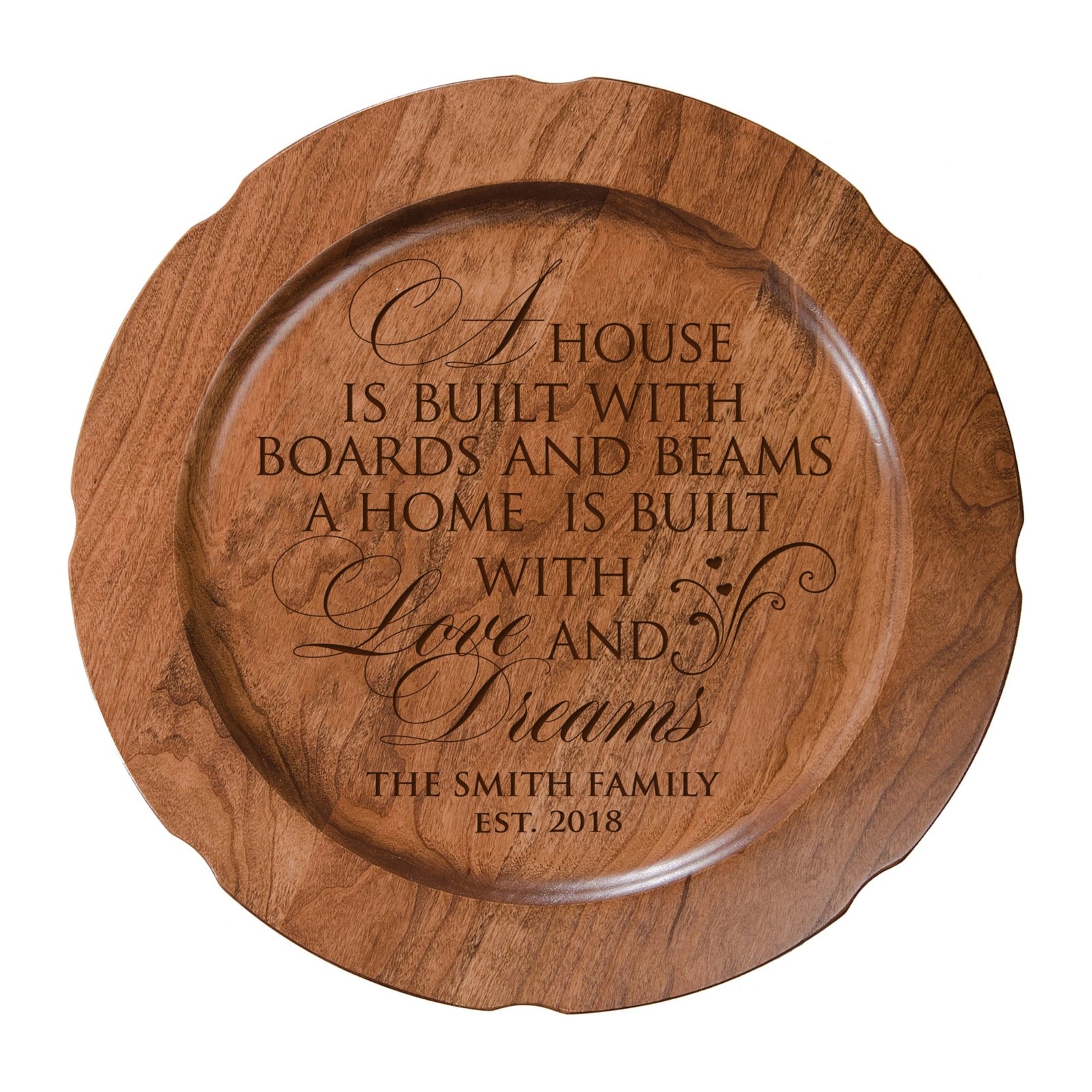 Personalized Inspirational Plates With Quotes - A House - LifeSong Milestones