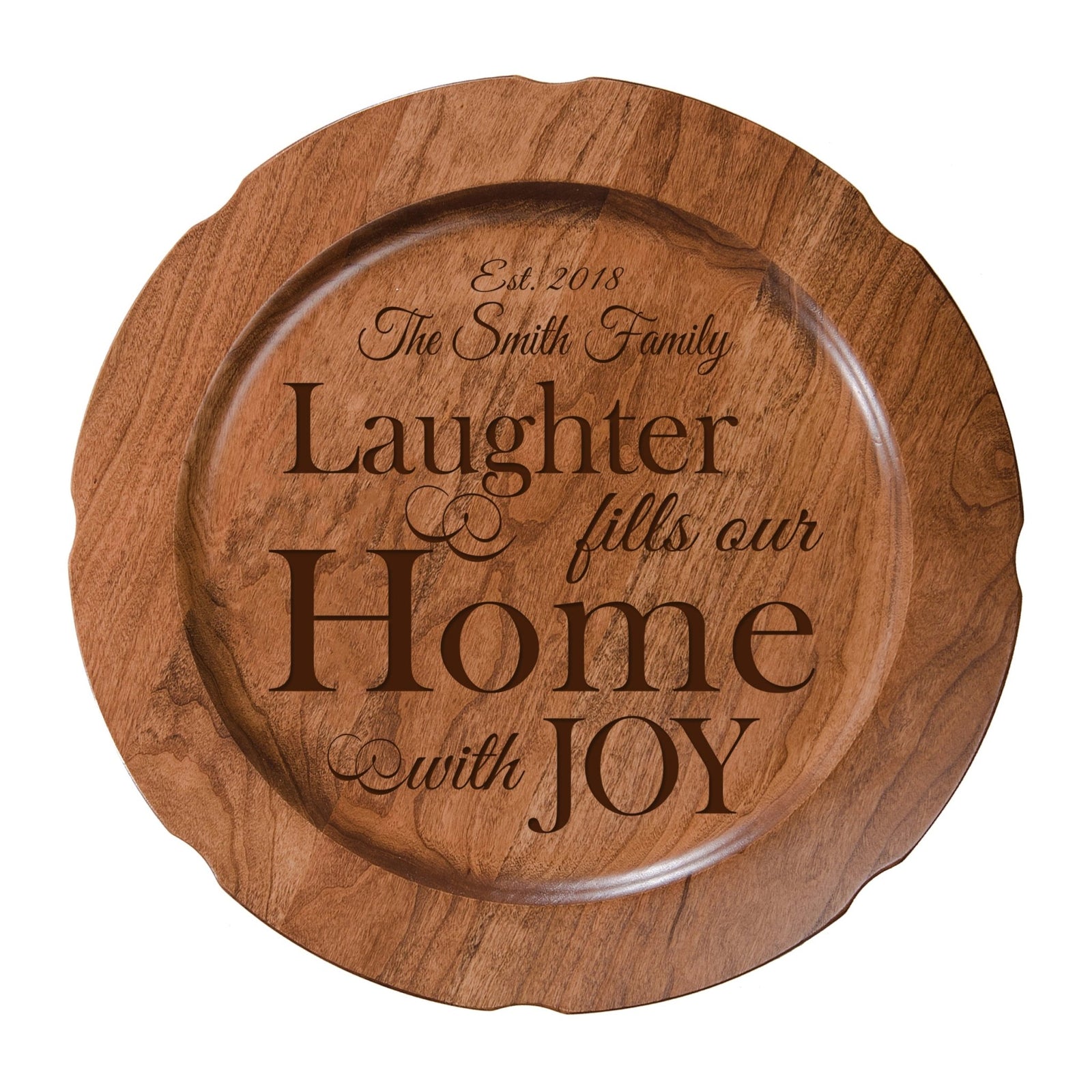 Personalized Inspirational Plates With Quotes -Laughter Fills Our Home - LifeSong Milestones