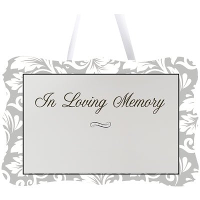 Personalized Inspiring Memorial Scalloped Ribbon Sign 8x12in - In loving memory - LifeSong Milestones