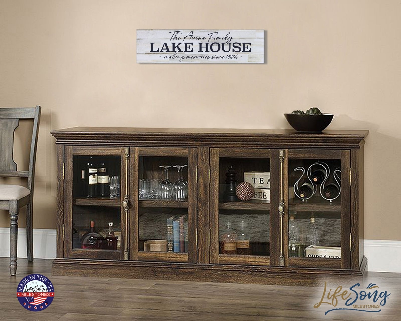 Personalized Lake House Hanging Wall Plaque - Making Memories - LifeSong Milestones