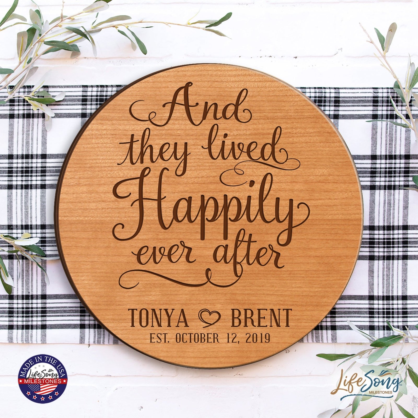 Personalized Lazy Susan - Building A Life Together - LifeSong Milestones