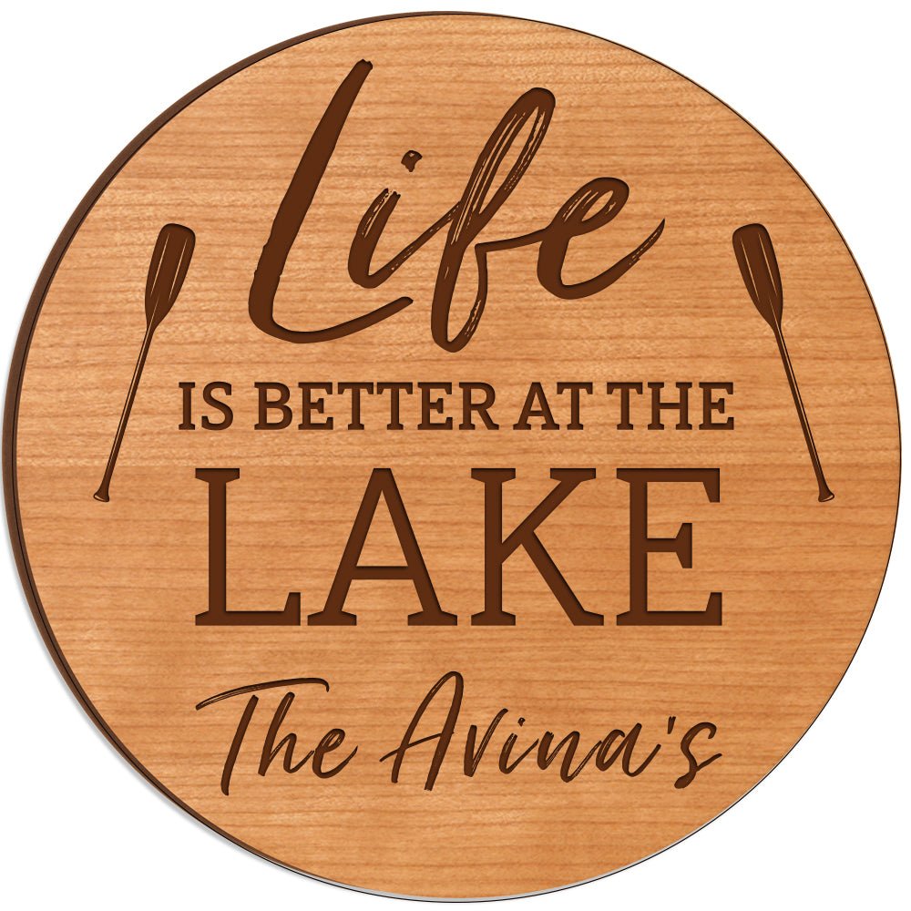 Personalized Lazy Susan Life Is Best At The Lake - LifeSong Milestones
