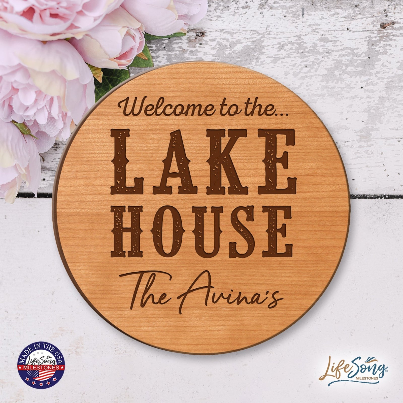 Personalized Lazy Susan Life Is Best At The Lake - LifeSong Milestones