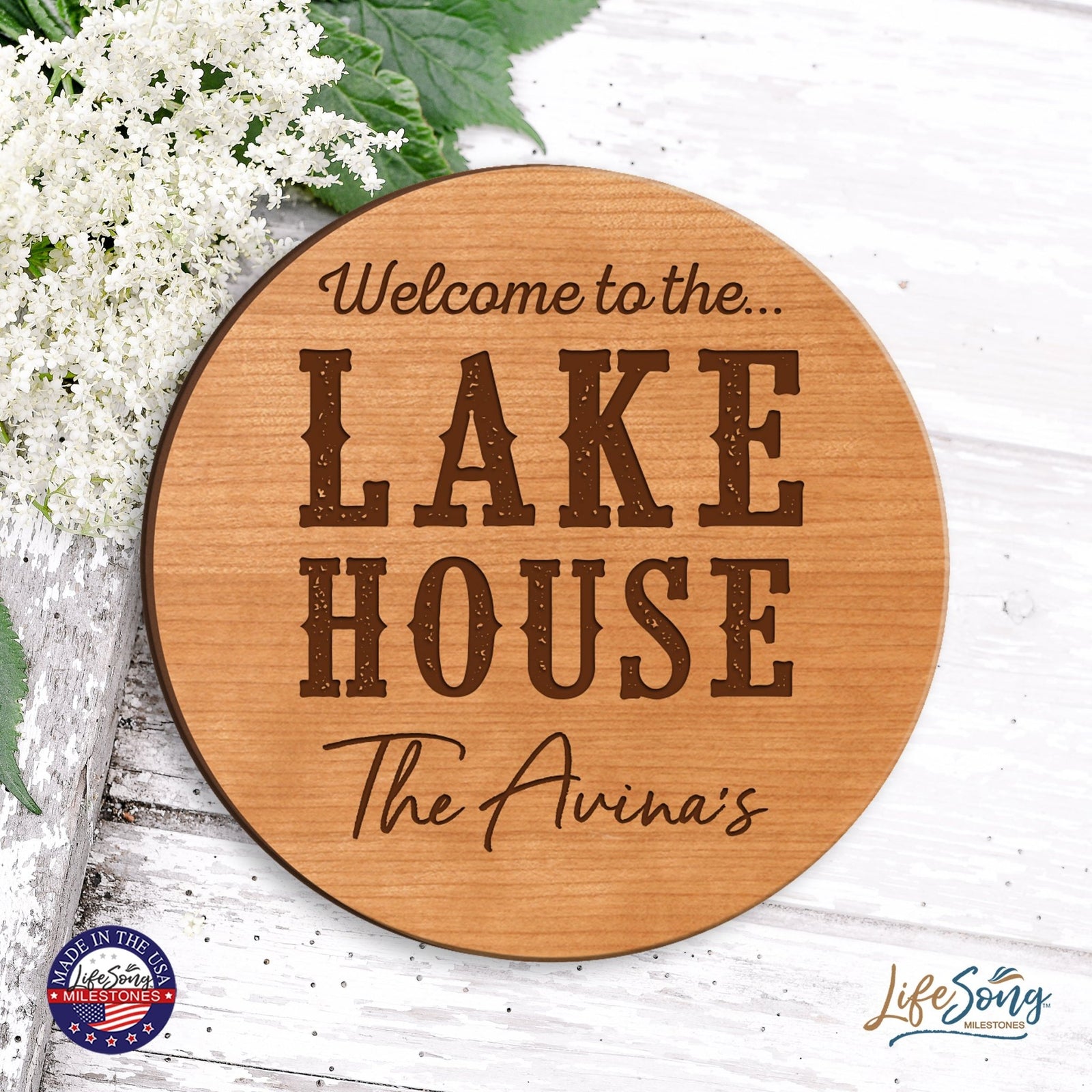 Personalized Lazy Susan Life Is Best At The Lake - LifeSong Milestones