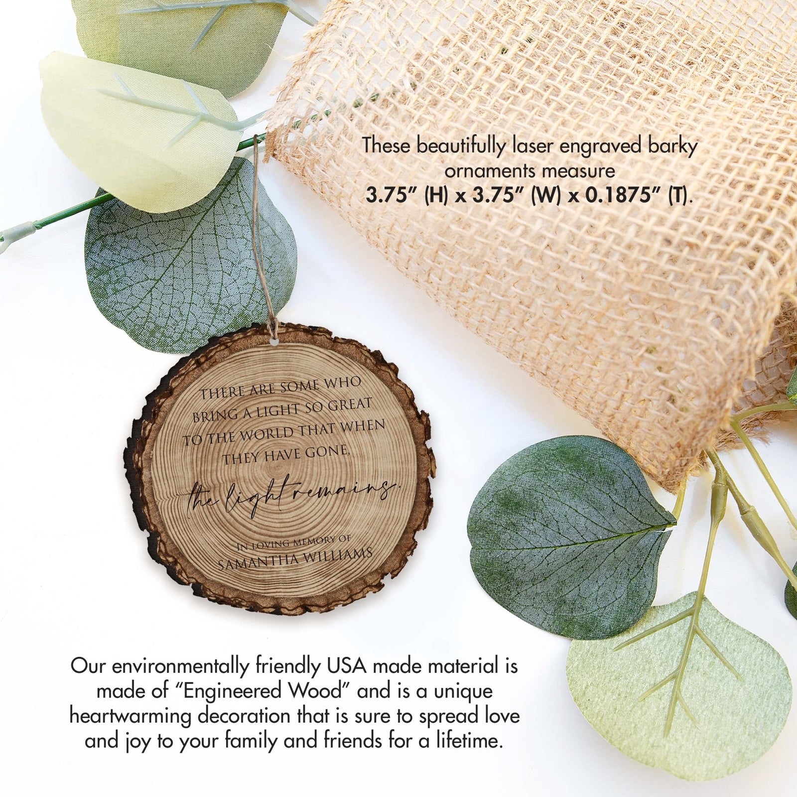 Personalized Memorial Barky Ornaments Bereavement Sympathy Keepsake For The Loss Of A Loved One - There Are Some Who Bring The Light - LifeSong Milestones