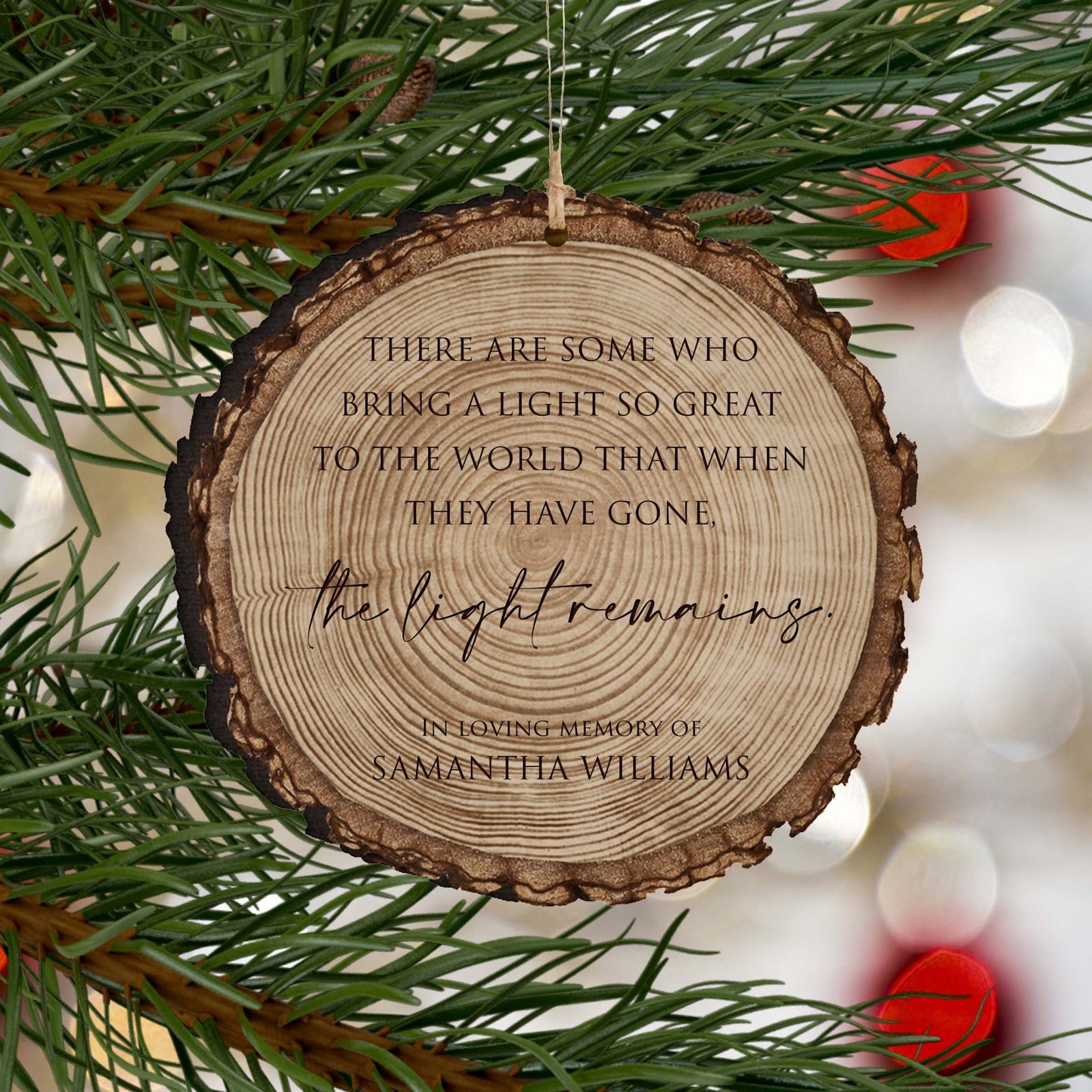 Personalized Memorial Barky Ornaments Bereavement Sympathy Keepsake For The Loss Of A Loved One - There Are Some Who Bring The Light - LifeSong Milestones