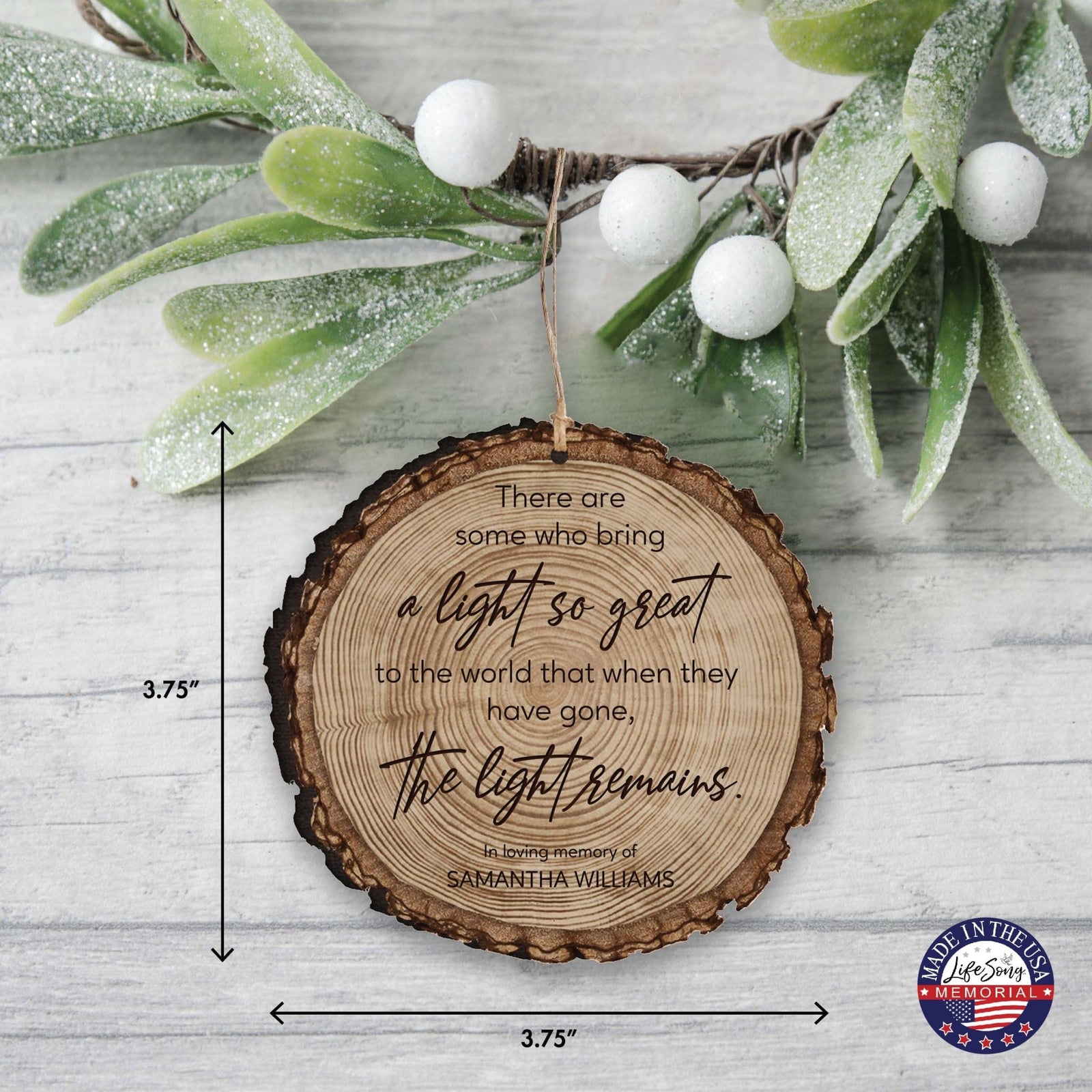 Personalized Memorial Barky Ornaments Bereavement Sympathy Keepsake For The Loss Of A Loved One - There Are Some Who Bring The Light - LifeSong Milestones