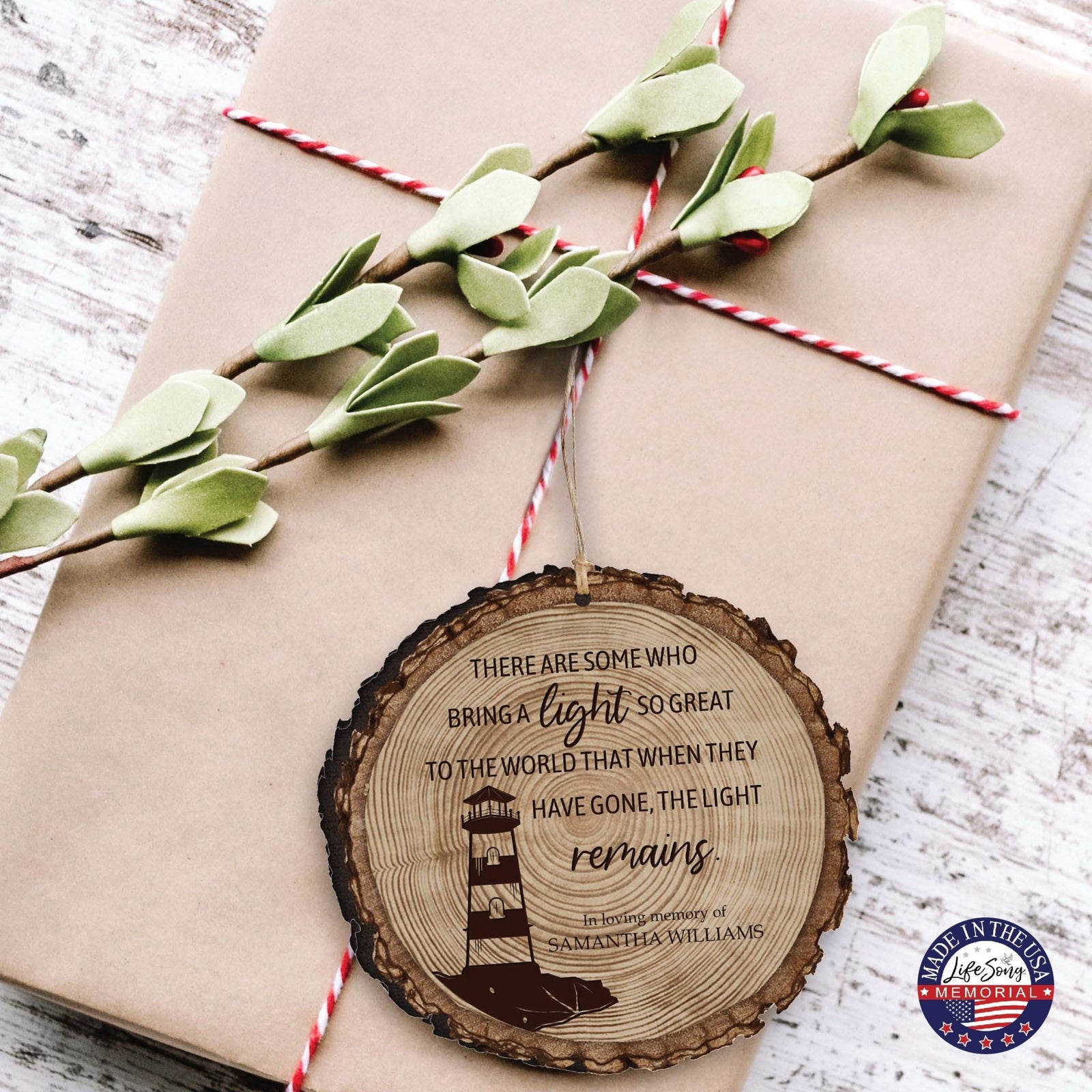 Personalized Memorial Barky Ornaments Bereavement Sympathy Keepsake For The Loss Of A Loved One - There Are Some Who Bring The Light - LifeSong Milestones