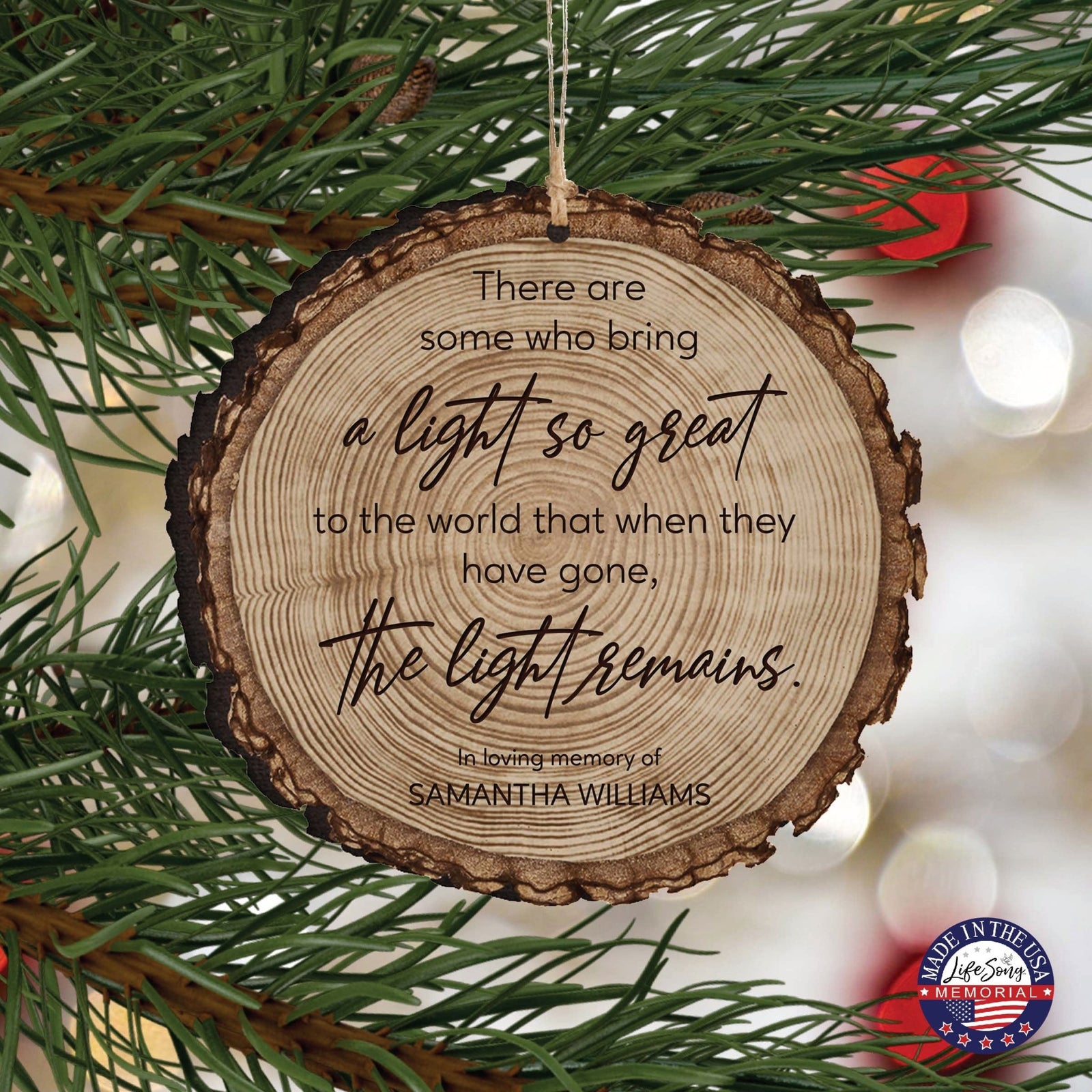 Personalized Memorial Barky Ornaments Bereavement Sympathy Keepsake For The Loss Of A Loved One - There Are Some Who Bring The Light - LifeSong Milestones