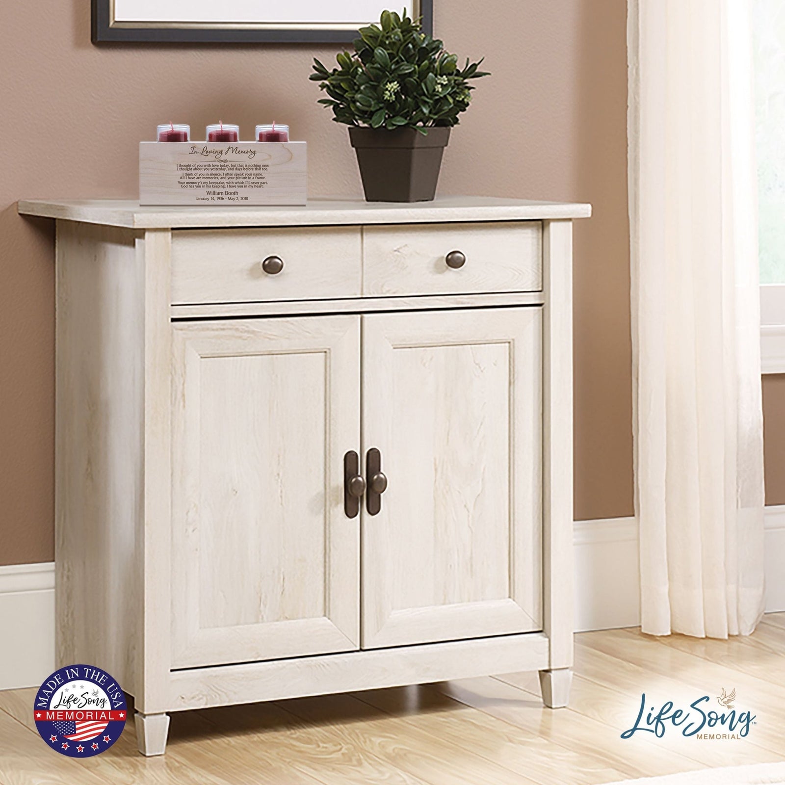 Personalized Memorial Candle Holder - In Loving Memory - LifeSong Milestones