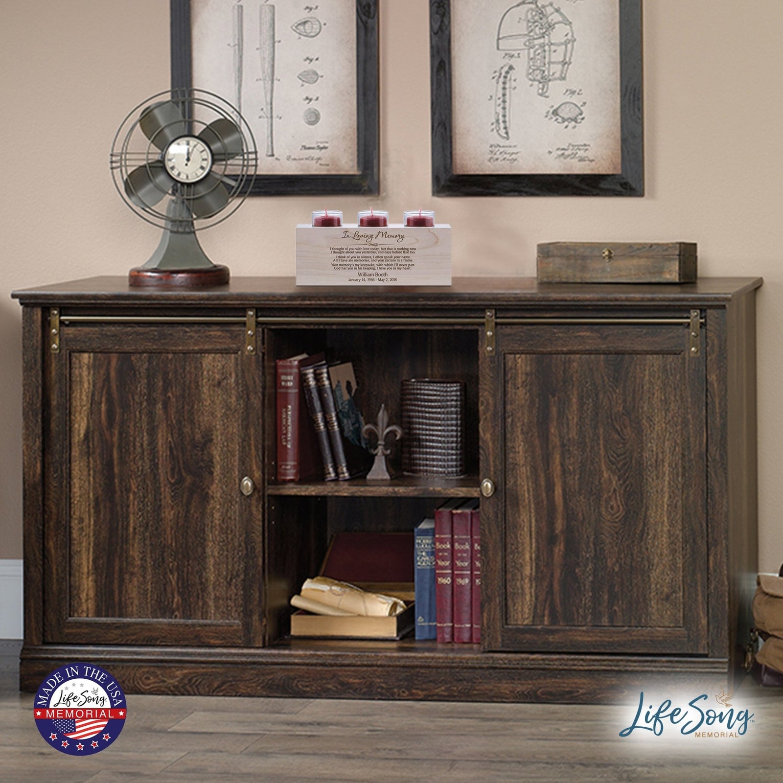 Personalized Memorial Candle Holder - In Loving Memory - LifeSong Milestones