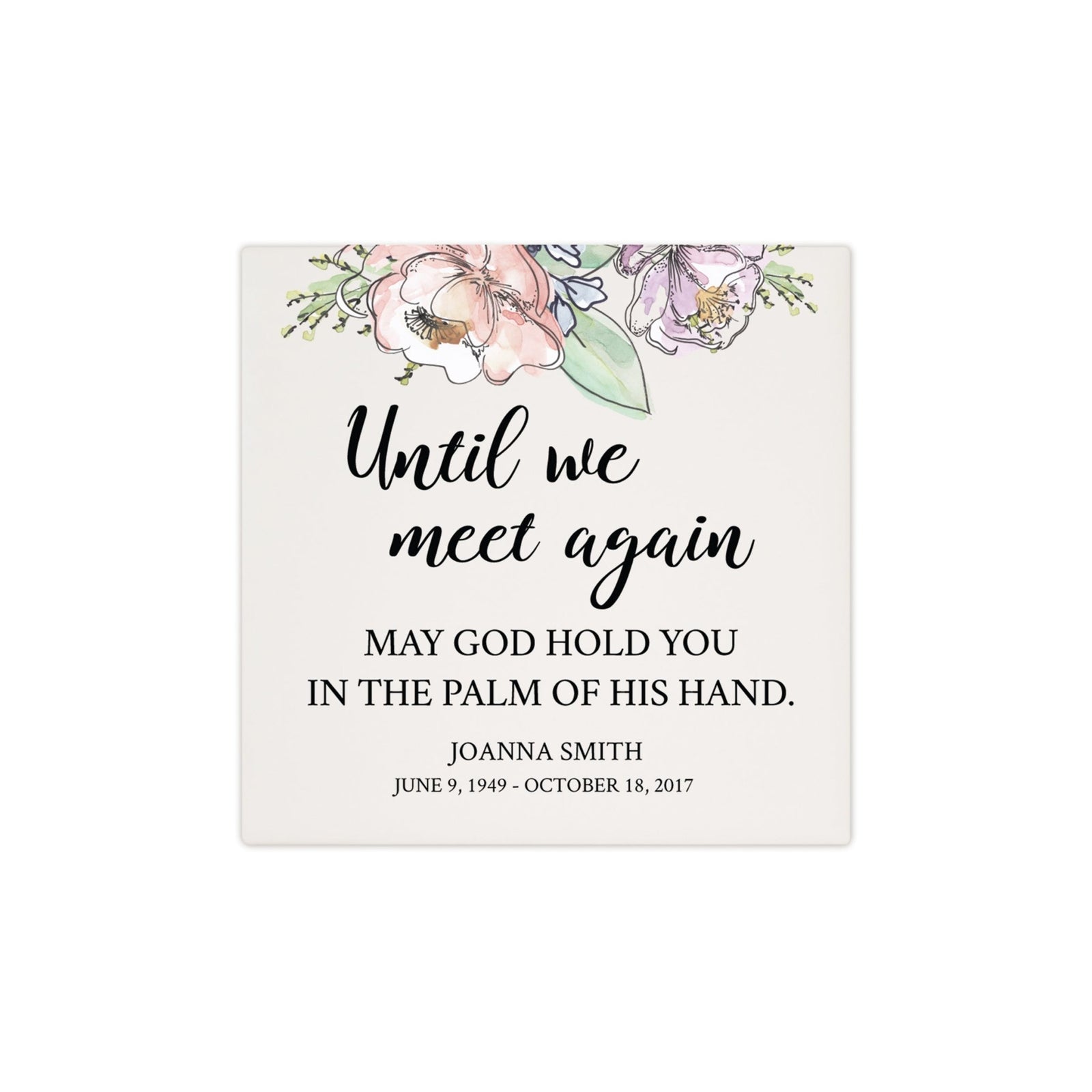 Personalized Memorial Ceramic Trivet for Home Decor - LifeSong Milestones