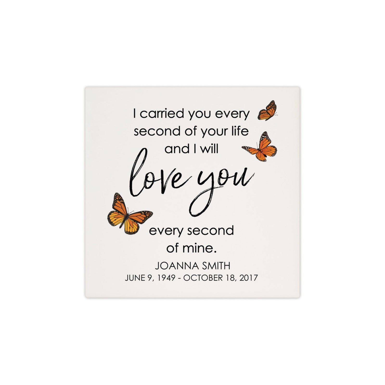 Personalized Memorial Ceramic Trivet for Home Decor - LifeSong Milestones