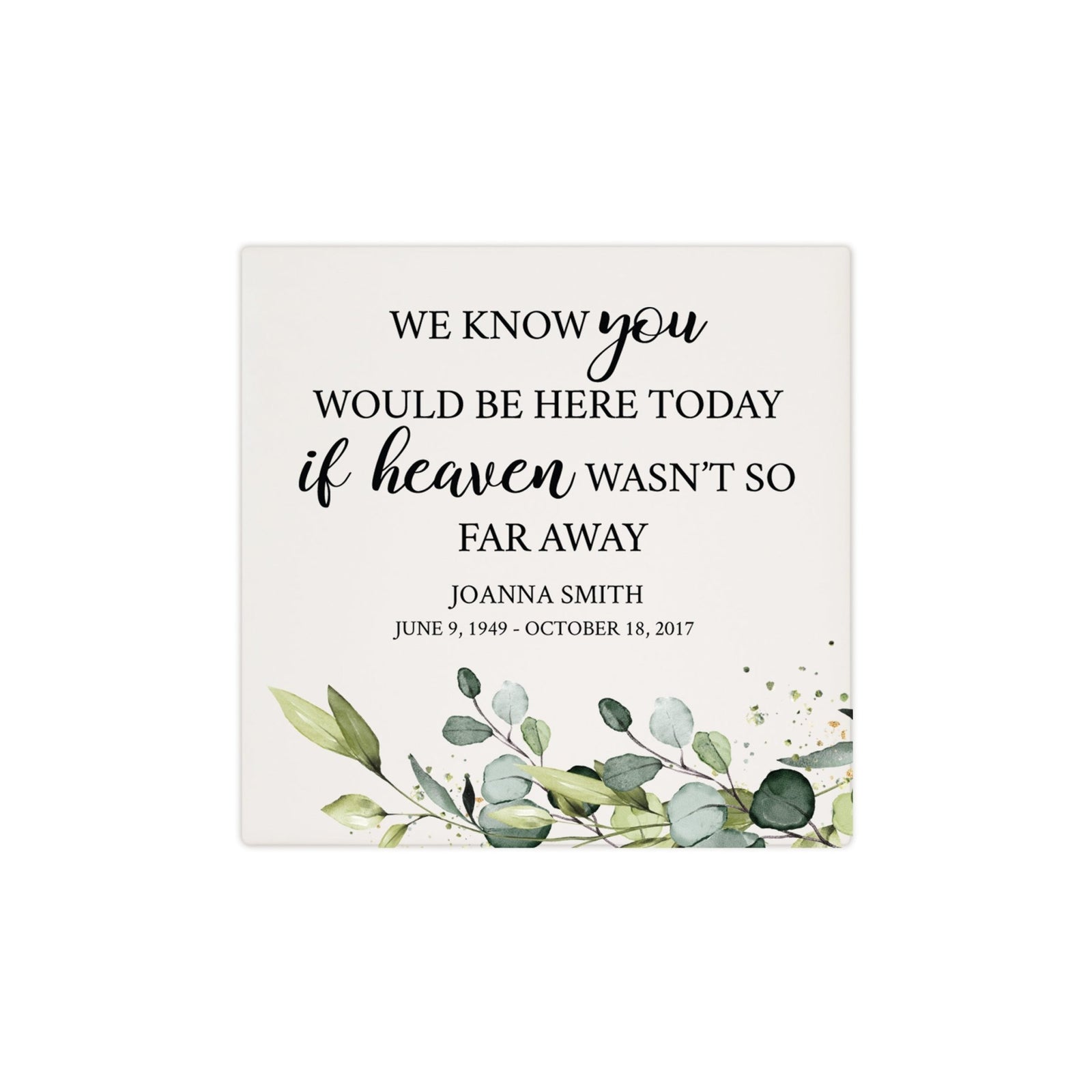 Personalized Memorial Ceramic Trivet for Home Decor - LifeSong Milestones