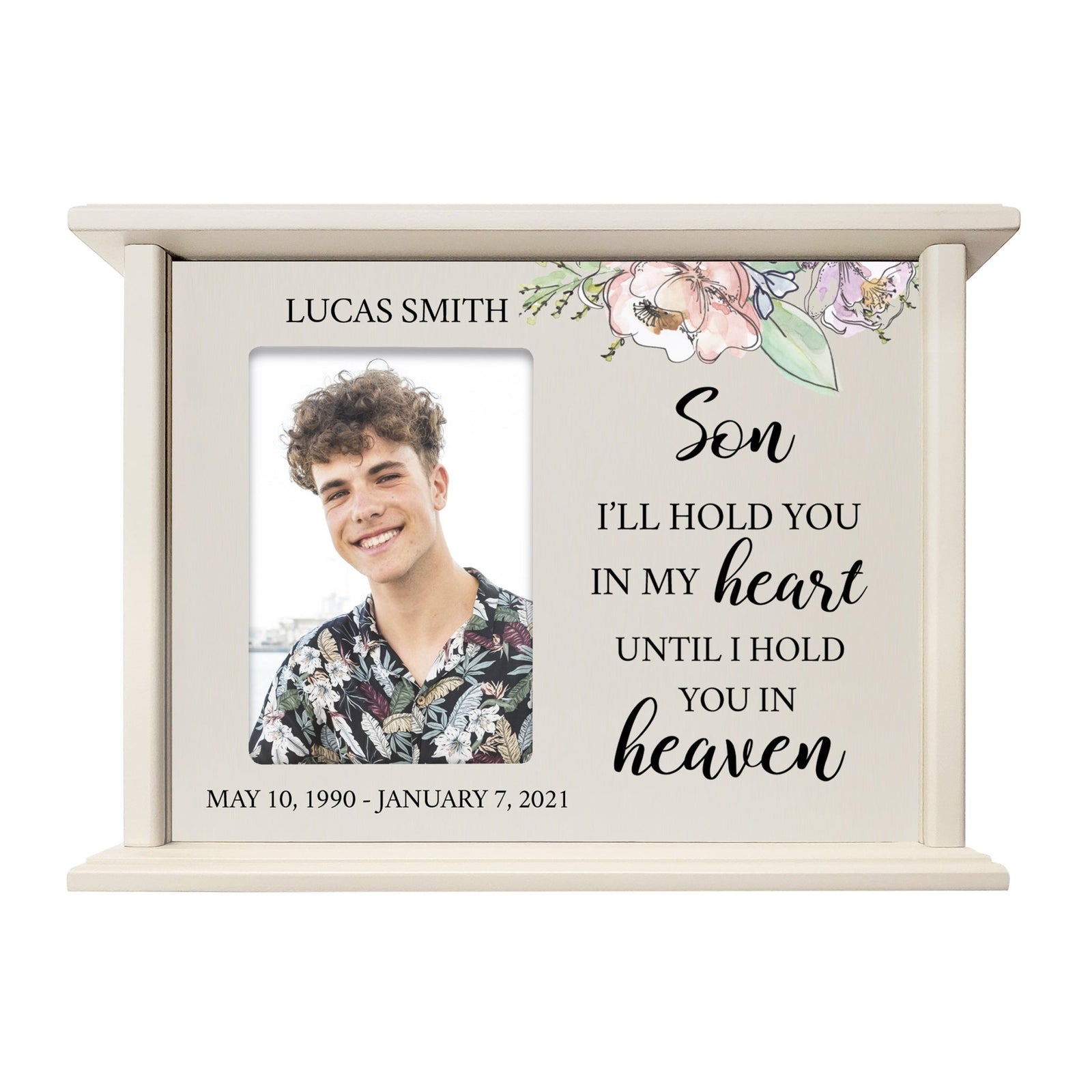 Personalized Wooden urns for Son
