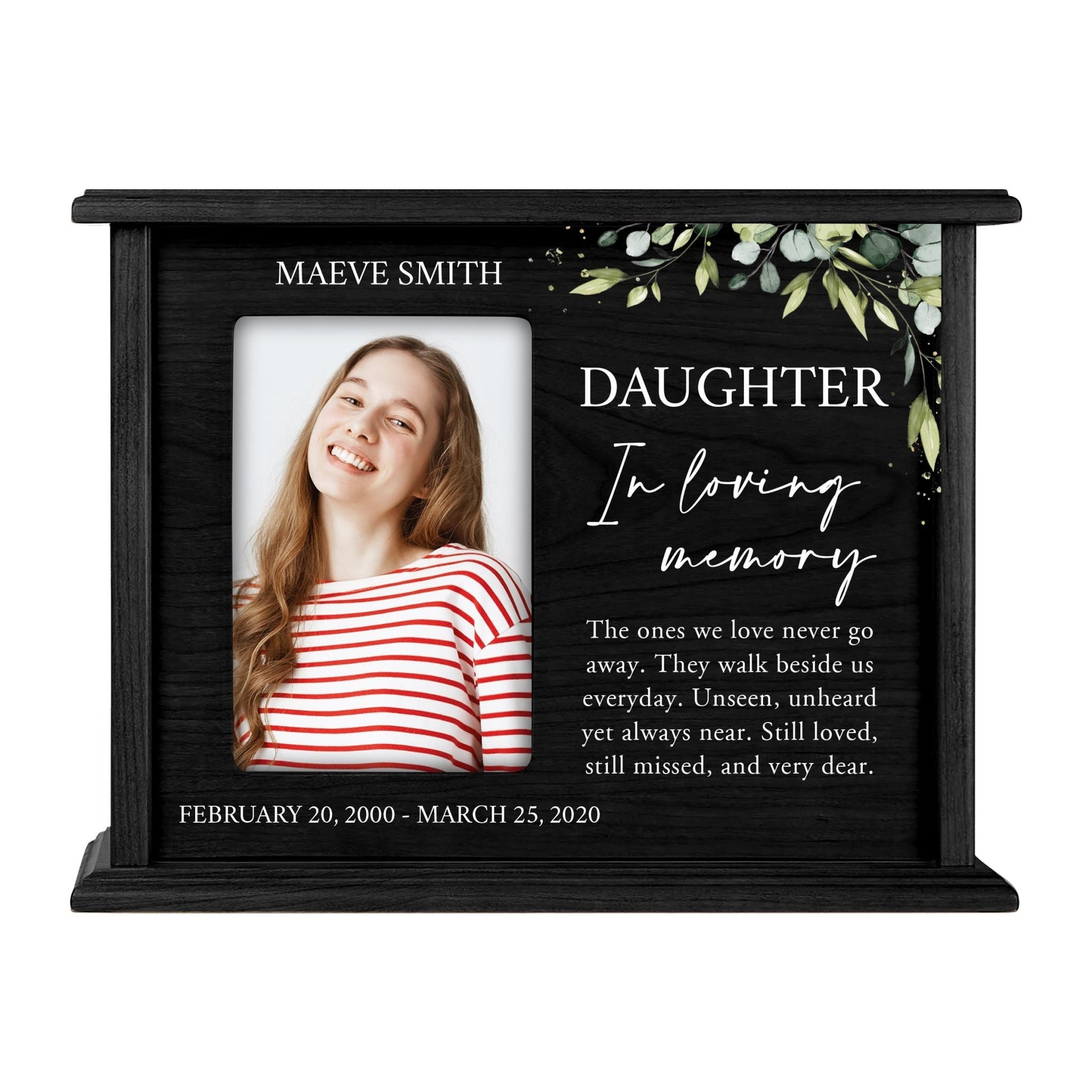 Engraved Funeral Cremation Urn for Daughter