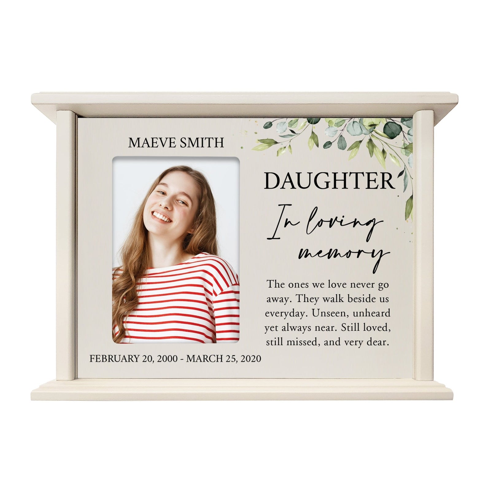 Personalized Wooden urns for daughter