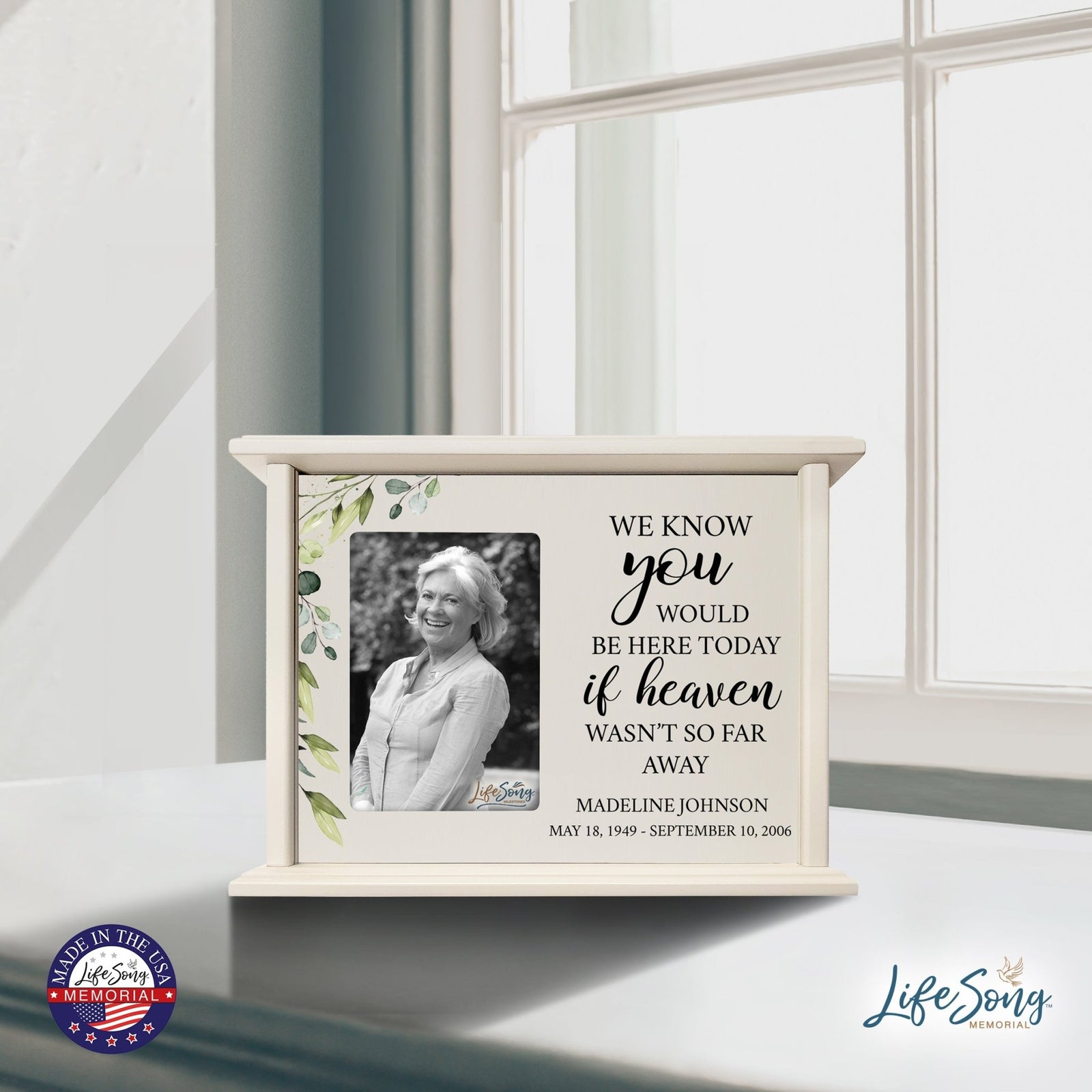 Engraved Funeral Cremation Urn for Human Ashes