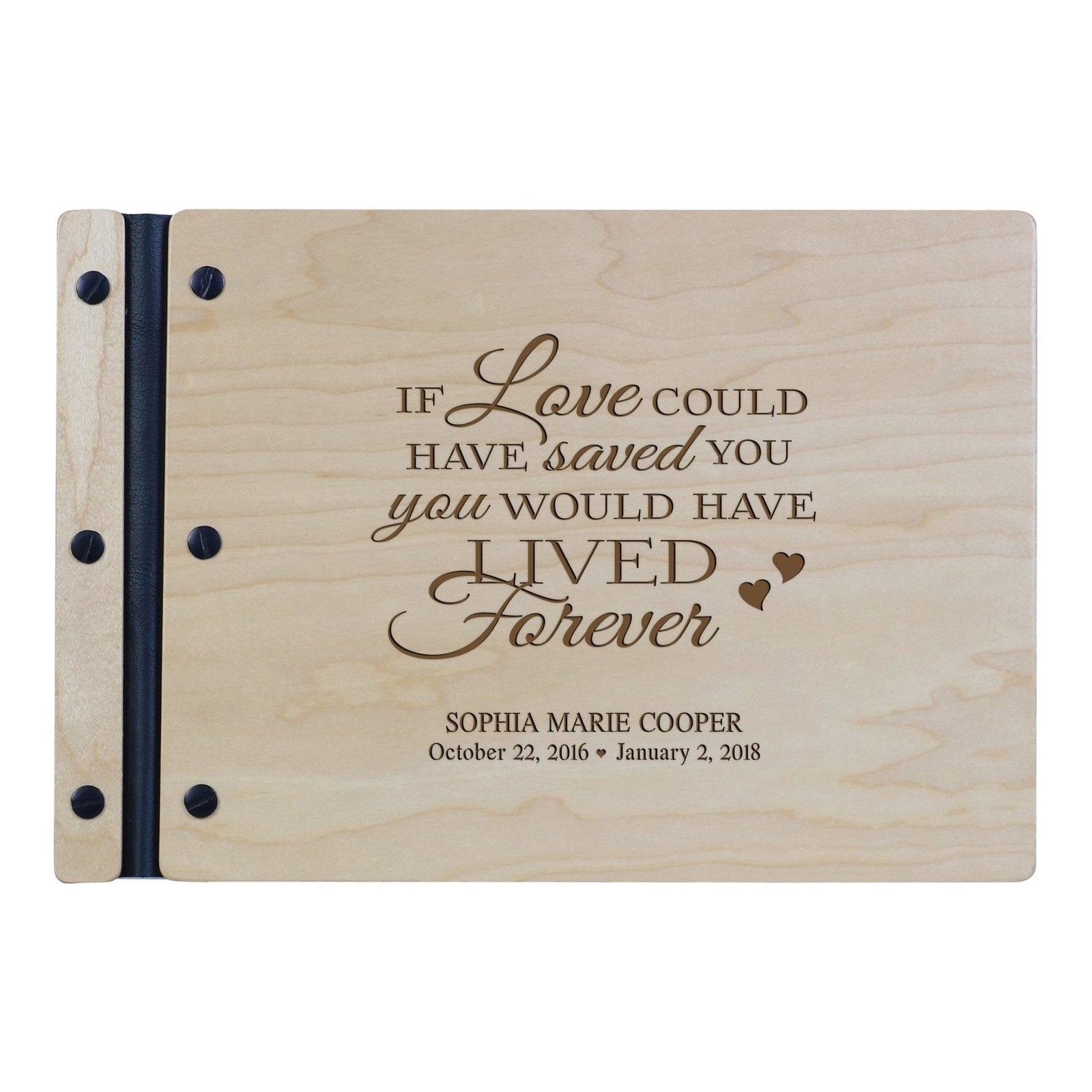 Personalized Memorial Guest Book - If Love - LifeSong Milestones