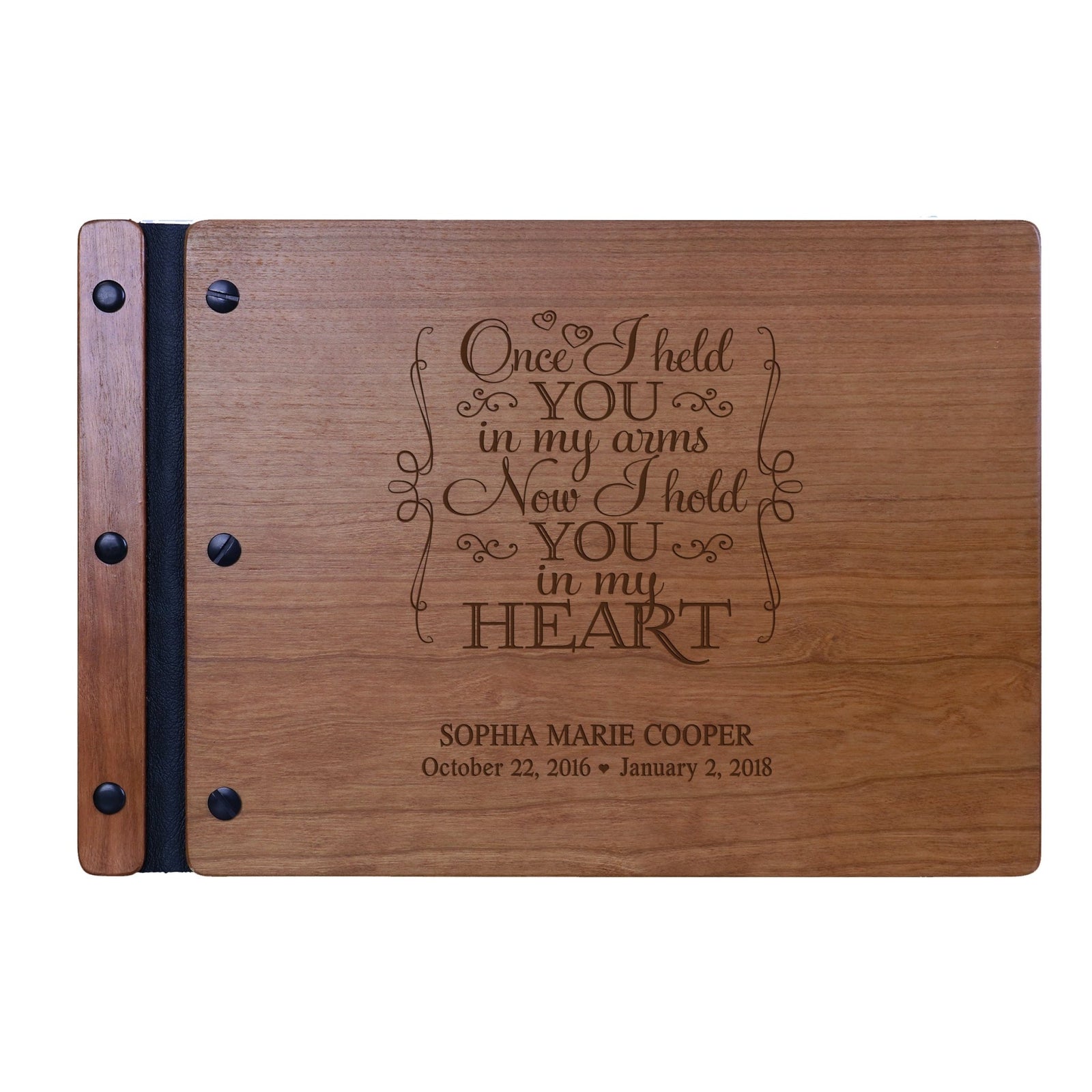 Personalized Memorial Guest Book - Once I Held You - LifeSong Milestones