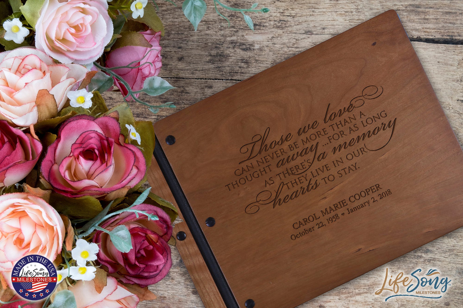 Personalized Memorial Guest Book - Those We Love - LifeSong Milestones