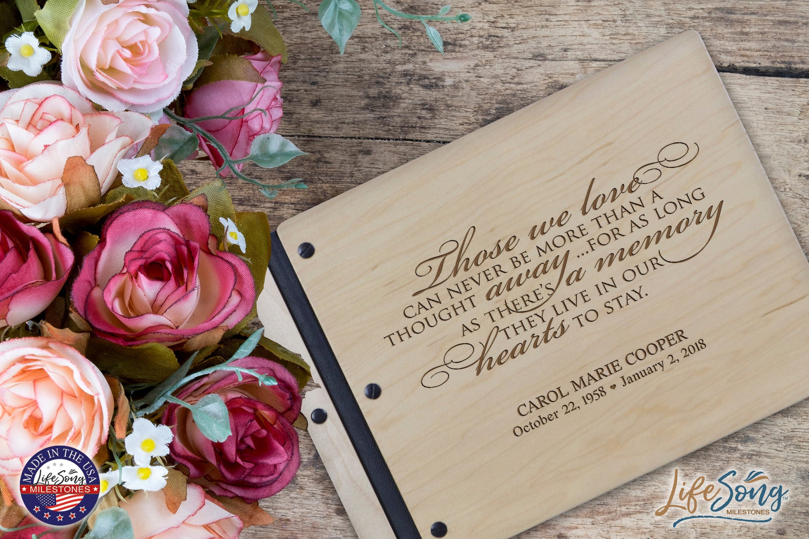 Personalized Memorial Guest Book - Those We Love - LifeSong Milestones