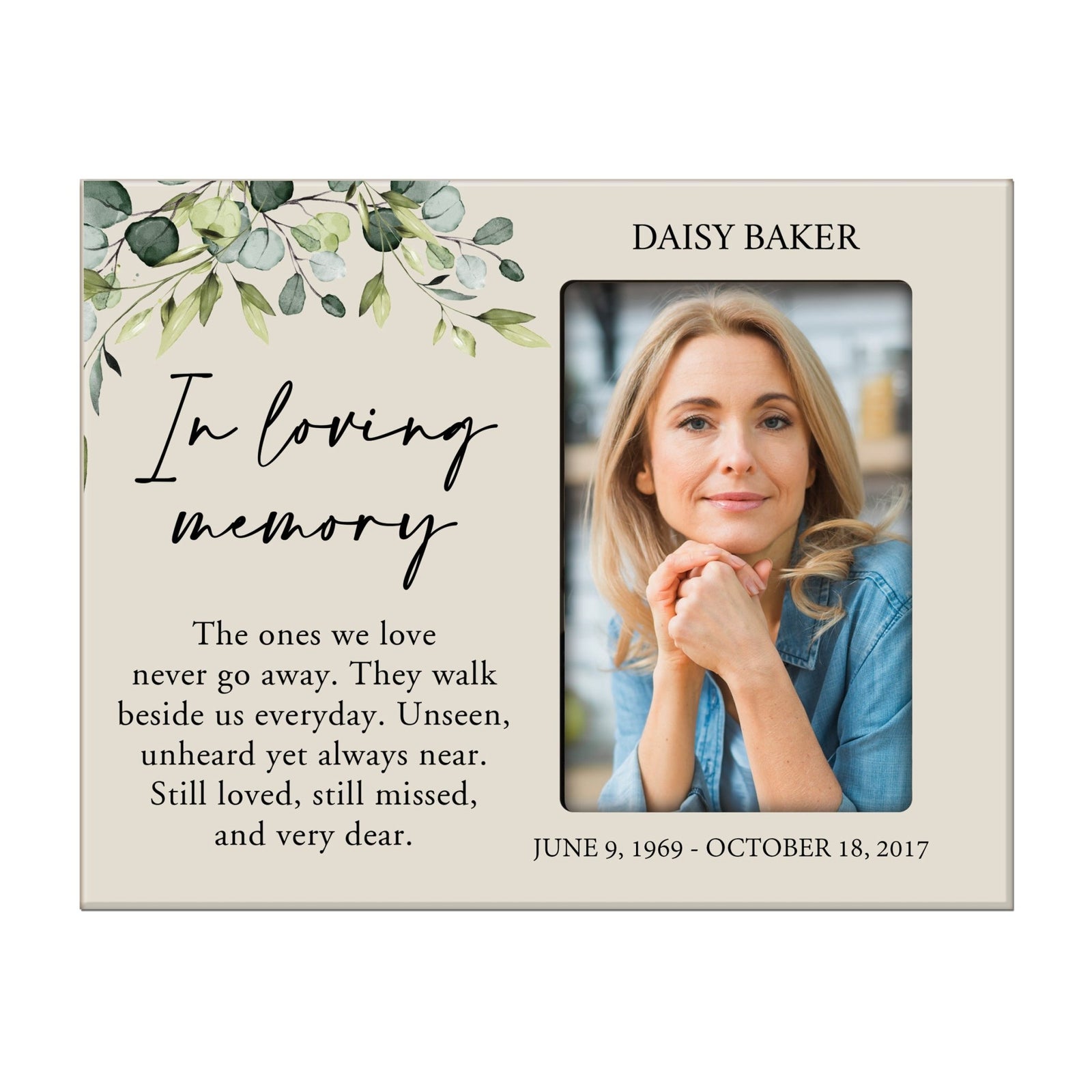 Personalized Memorial Photo Frame - In Loving Memory - LifeSong Milestones