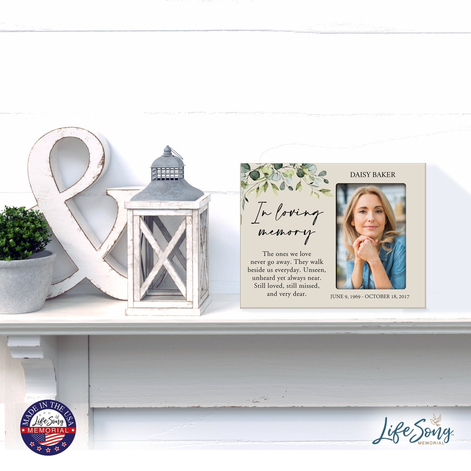 Personalized Memorial Photo Frame - In Loving Memory - LifeSong Milestones