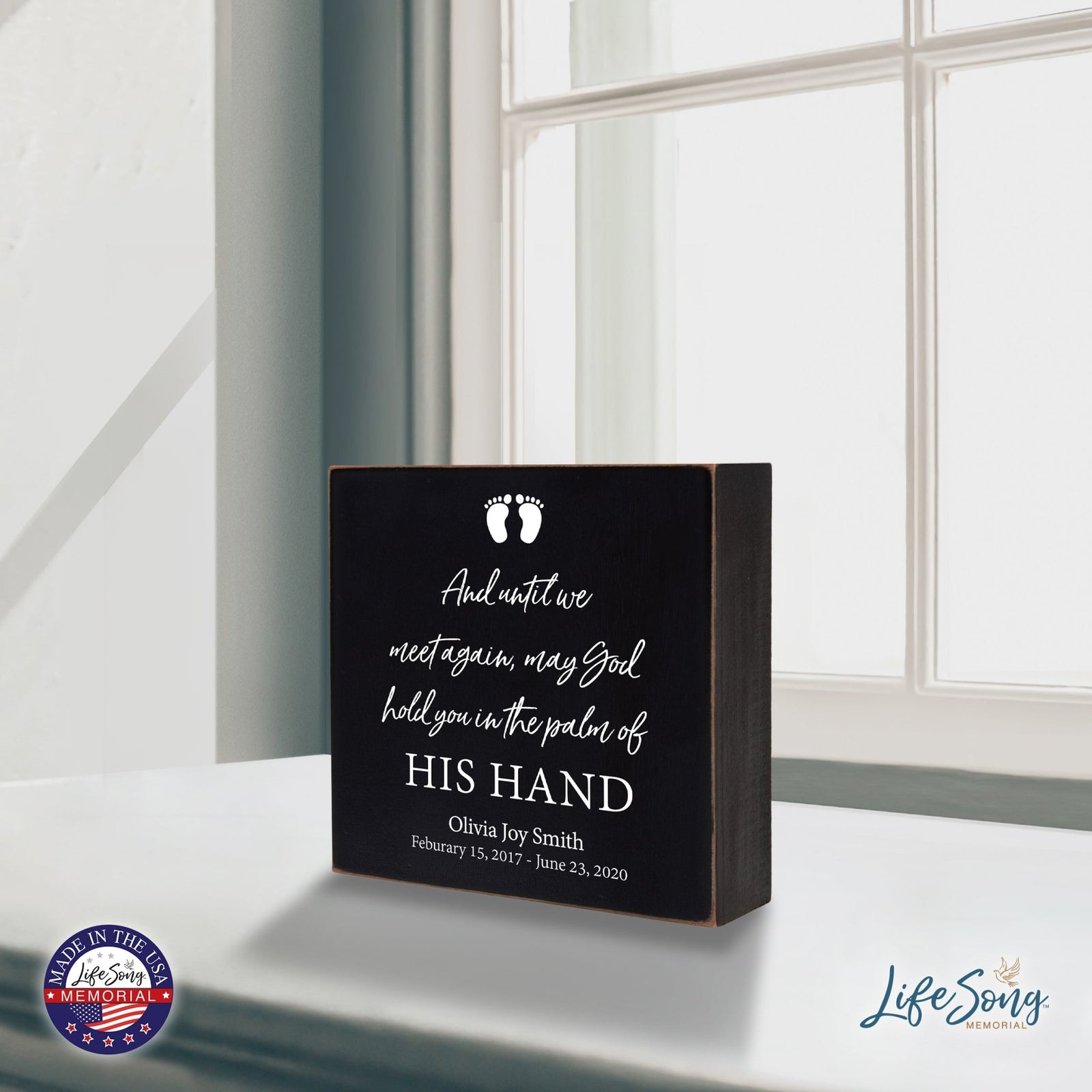 Personalized Memorial Shadow Box 6x6 - Until We Meet Again (Baby) - LifeSong Milestones