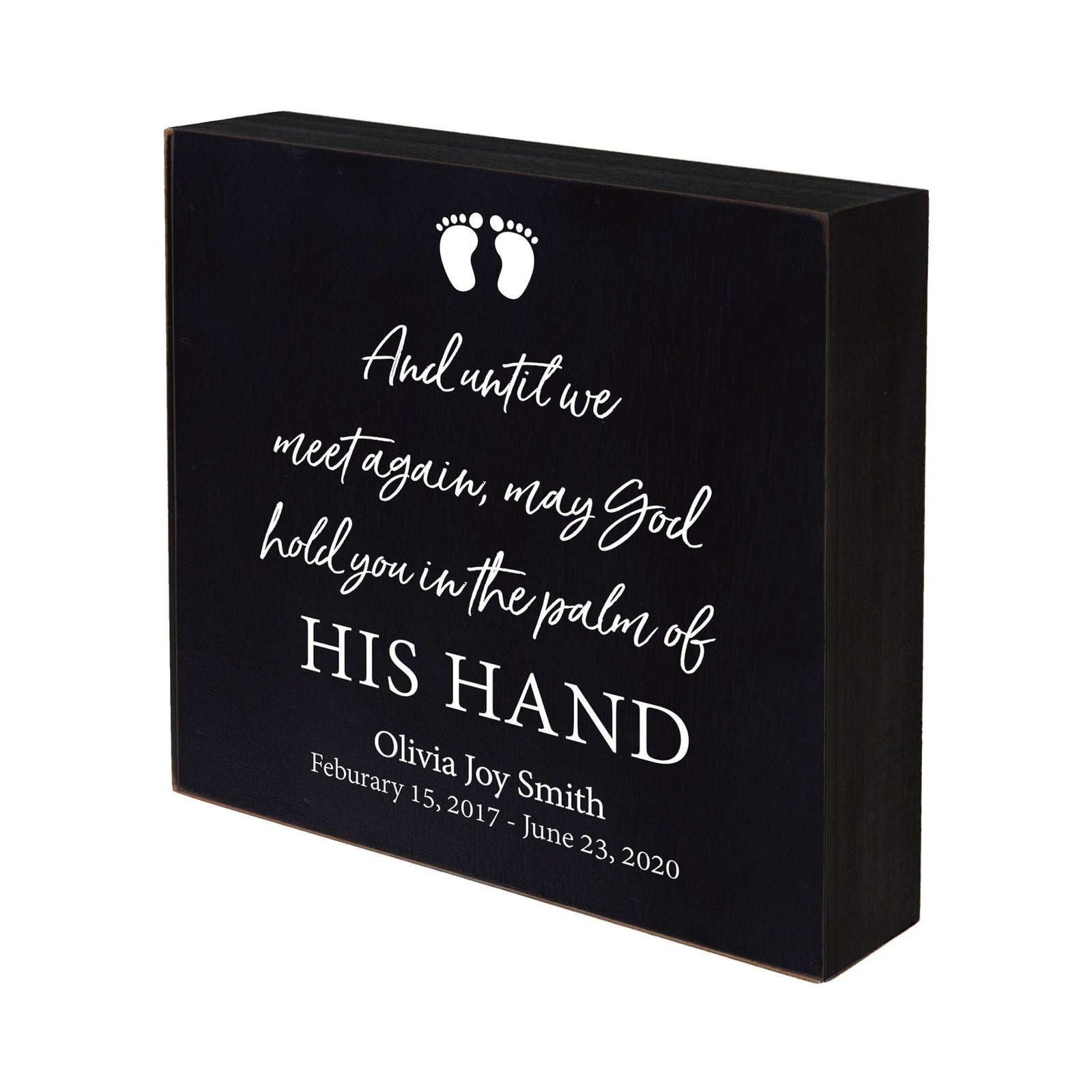 Personalized Memorial Shadow Box 6x6 - Until We Meet Again (Baby) - LifeSong Milestones